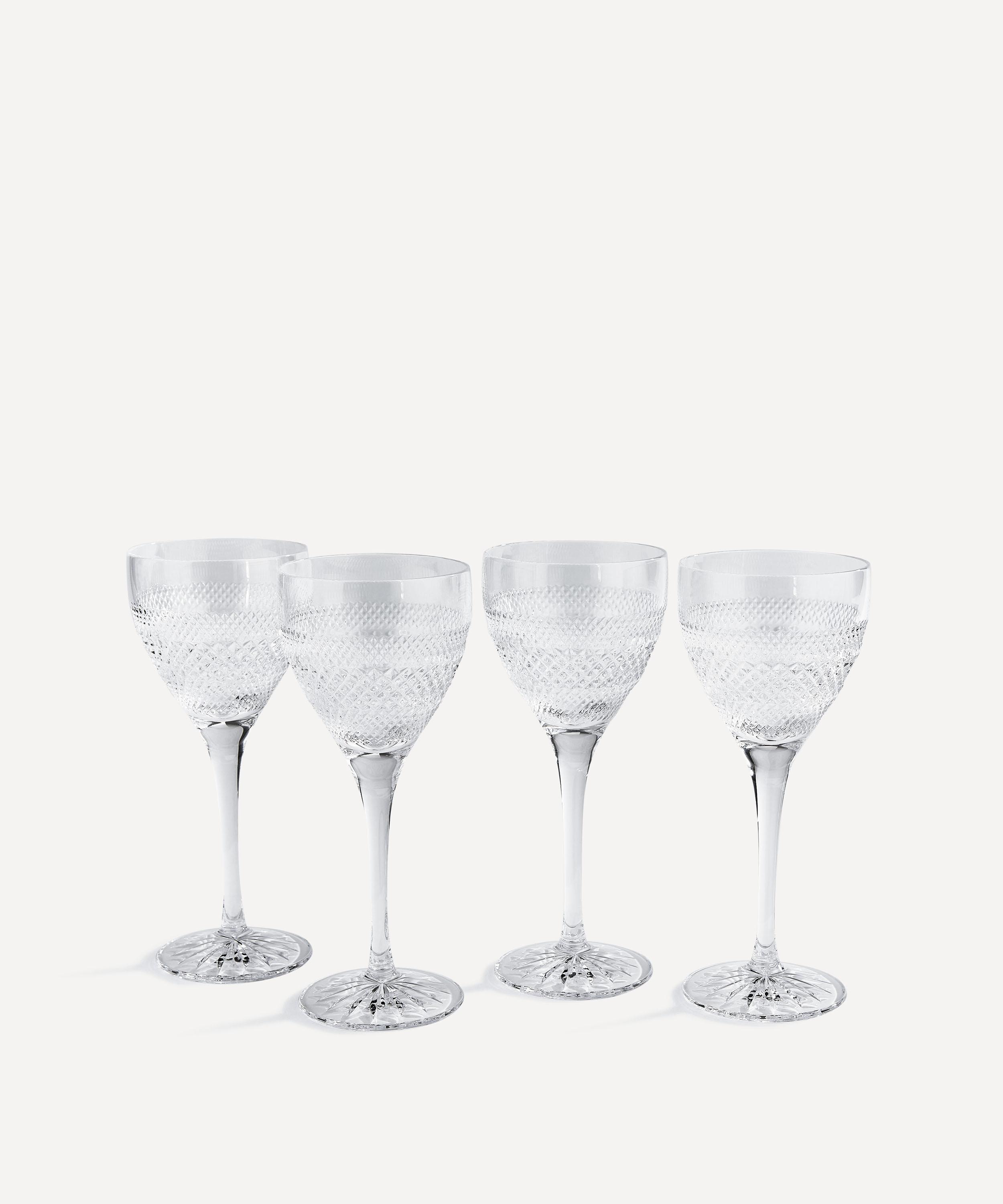 Soho Home - Huxley Cut Crystal White Wine Glass Set of Four