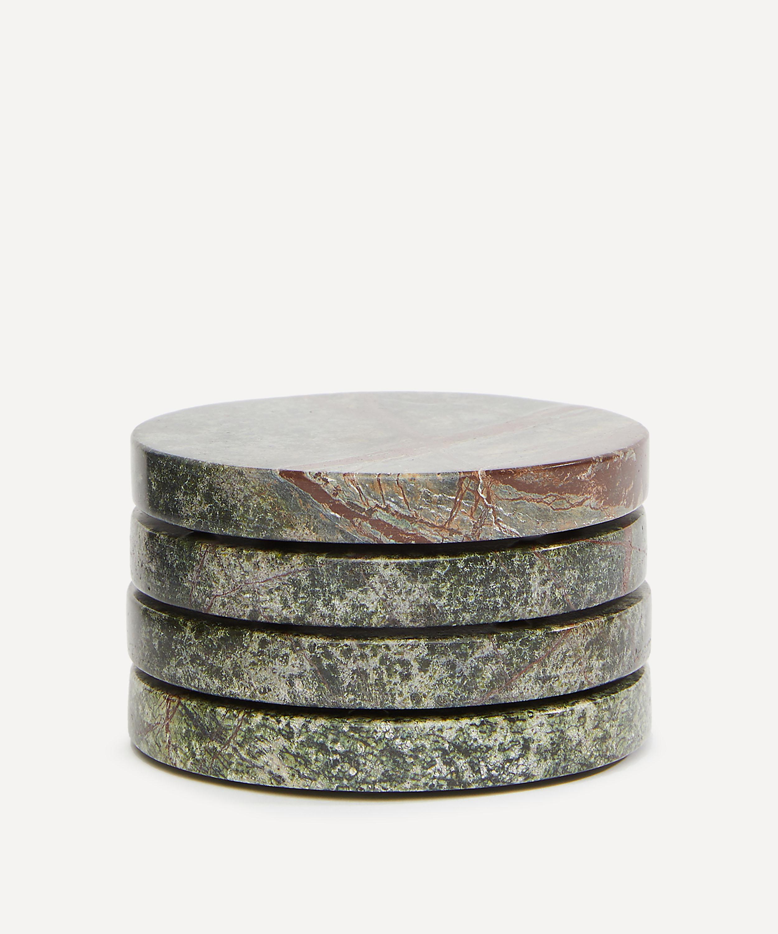Soho Home - Hanson Green Marble Coasters Set of Four image number 0