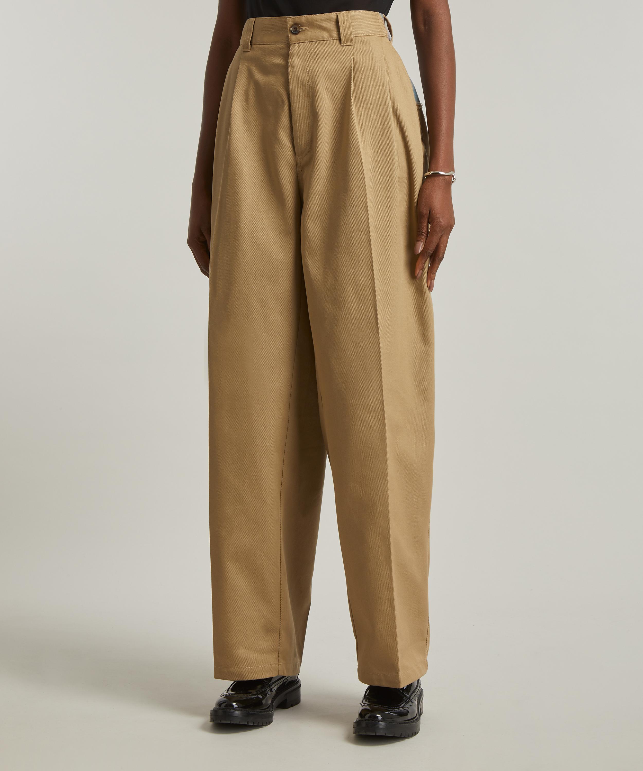 Wide Leg Yoked Trousers