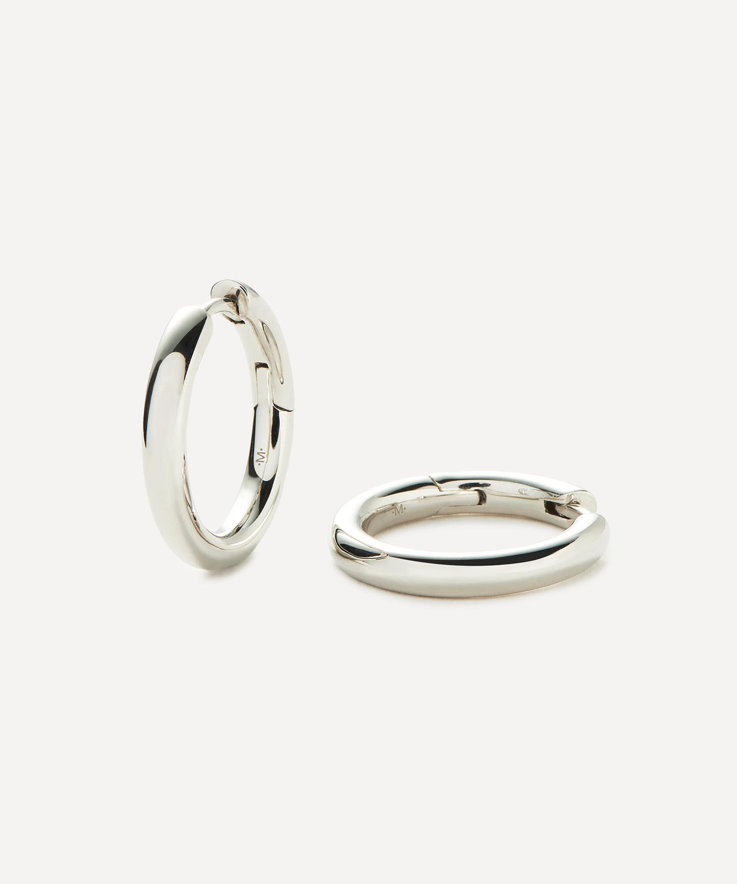 Missoma - Silver-Plated Classic Tunnel Small Hoop Earrings image number 0