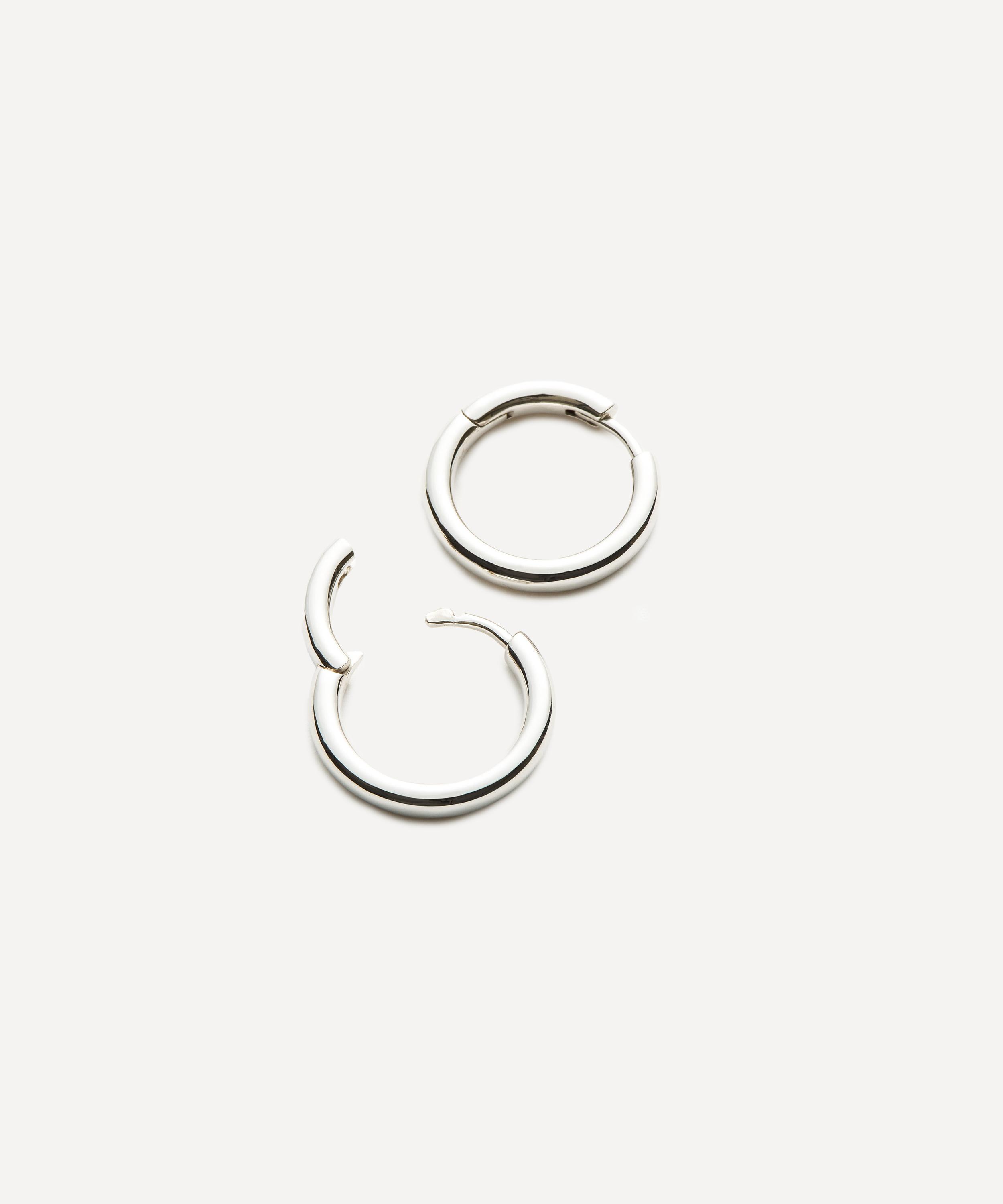 Missoma - Silver-Plated Classic Tunnel Small Hoop Earrings image number 2
