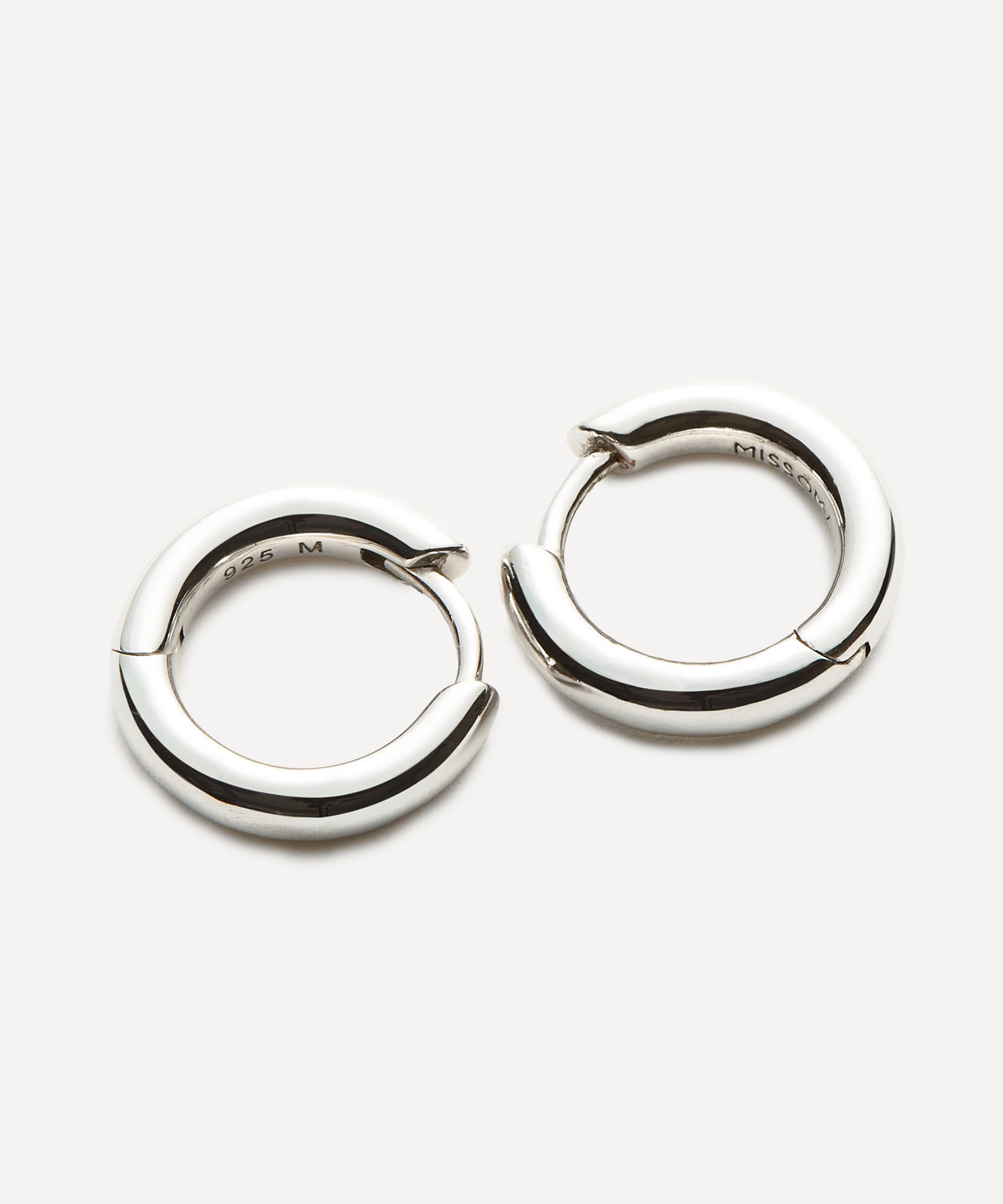 Missoma - Sterling Silver Classic Tunnel Mini Hoop Earrings image number 1