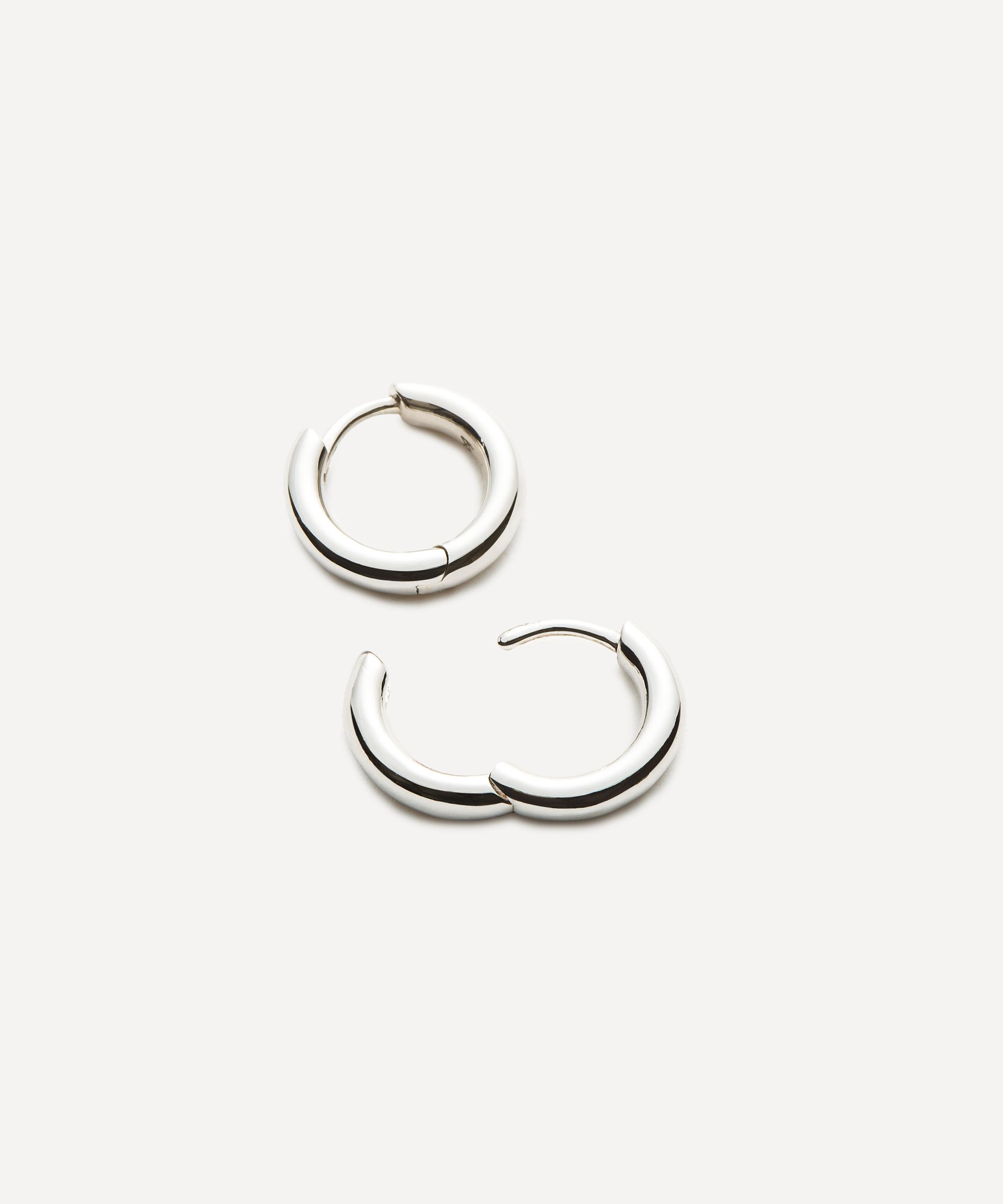 Missoma - Sterling Silver Classic Tunnel Mini Hoop Earrings image number 2