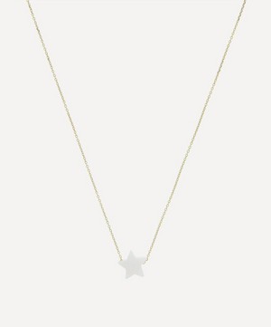 AURUM + GREY - 9ct Gold Mother Of Pearl Sweet Star Pendant Necklace image number 0