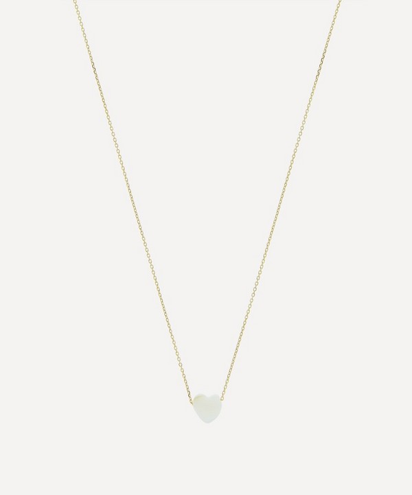 AURUM + GREY - 9ct Gold Mother Of Pearl Sweet Heart Pendant Necklace
