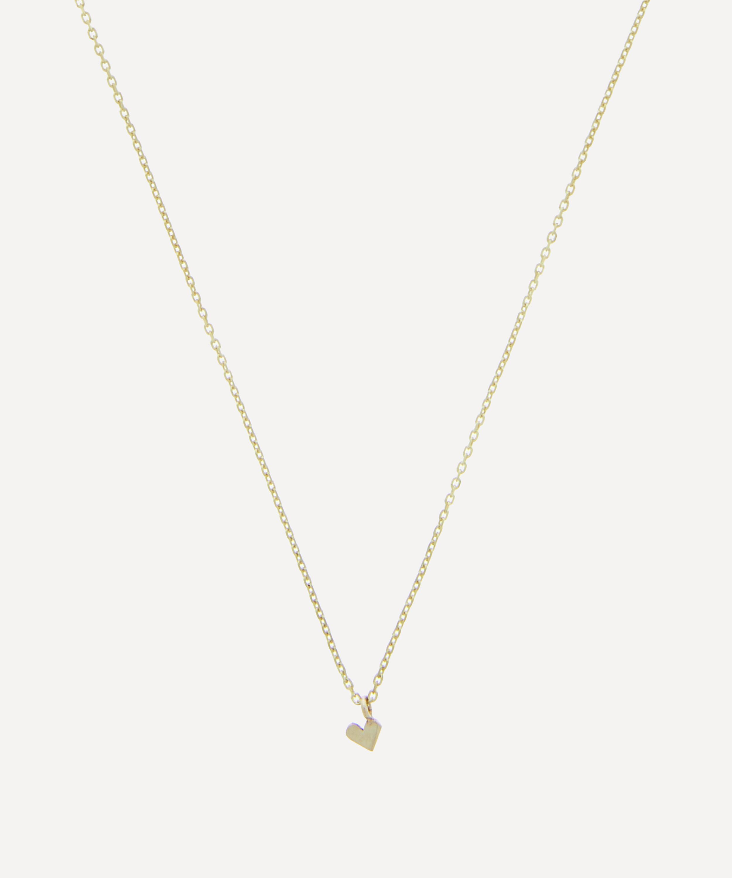 AURUM + GREY - 9ct Gold Petite Peace Pendant Necklace image number 0