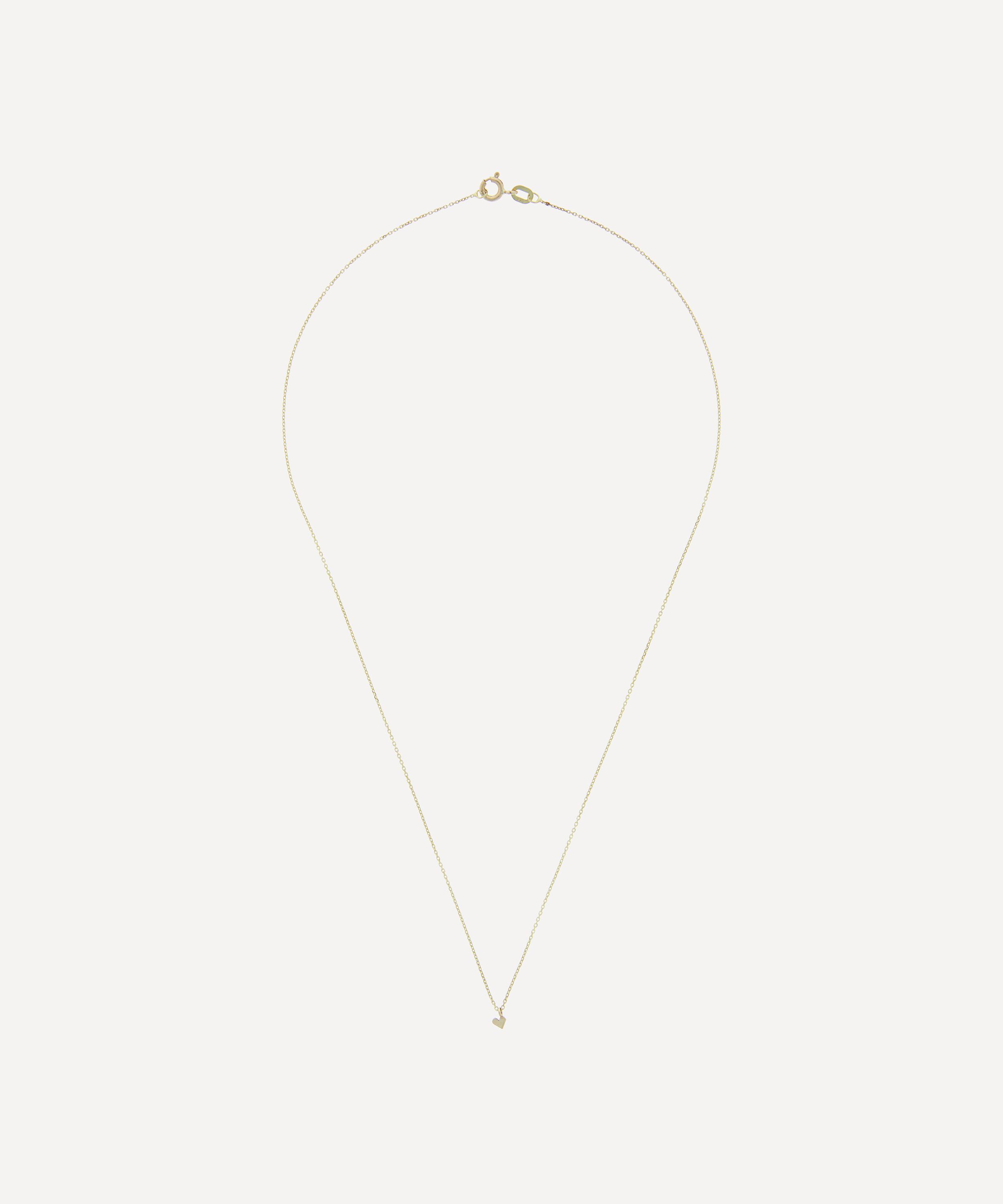 AURUM + GREY - 9ct Gold Petite Peace Pendant Necklace image number 1