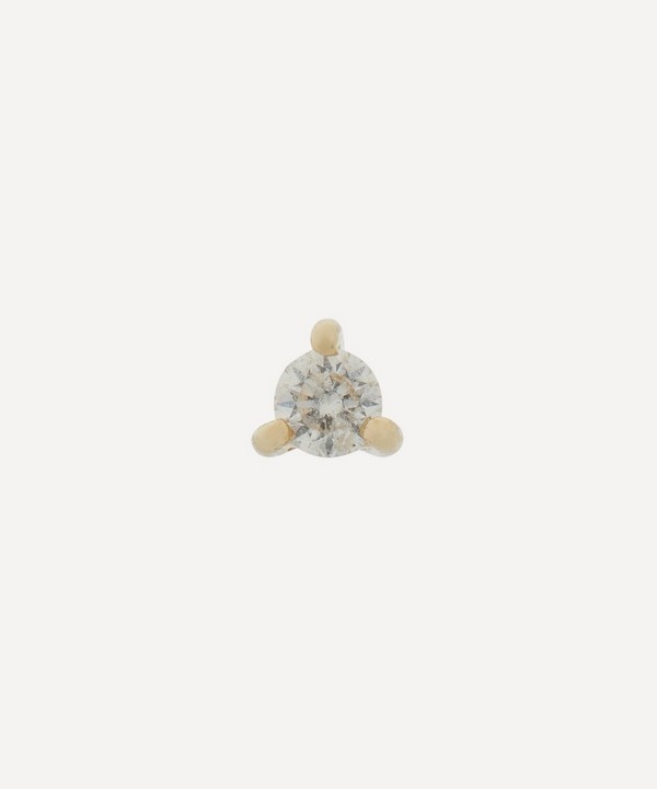 AURUM + GREY - 9ct Gold Petite Floating Diamond Single Stud Earring