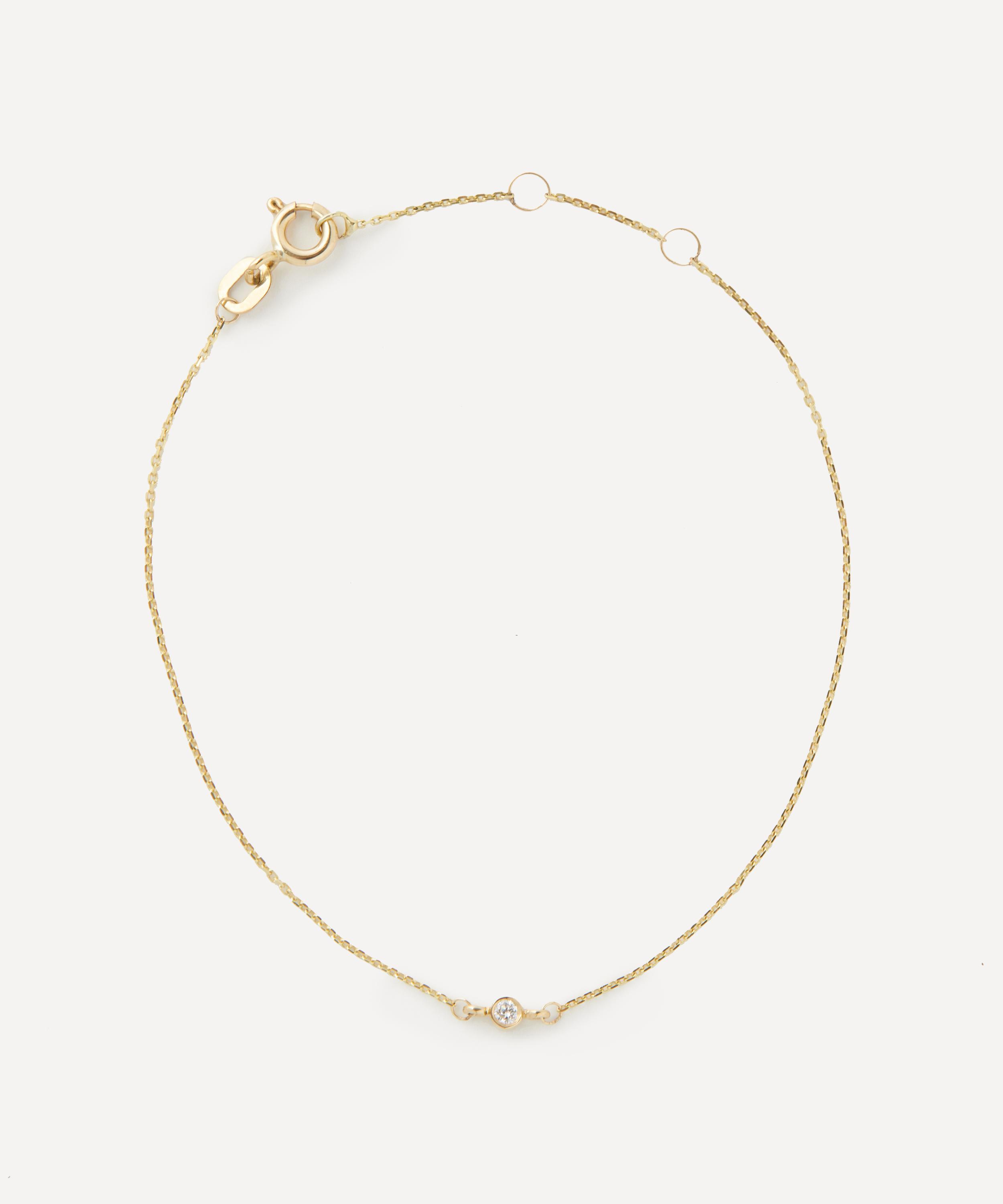 AURUM + GREY - 9ct Gold Forever 2mm Connect Diamond Solitaire Bracelet image number 0