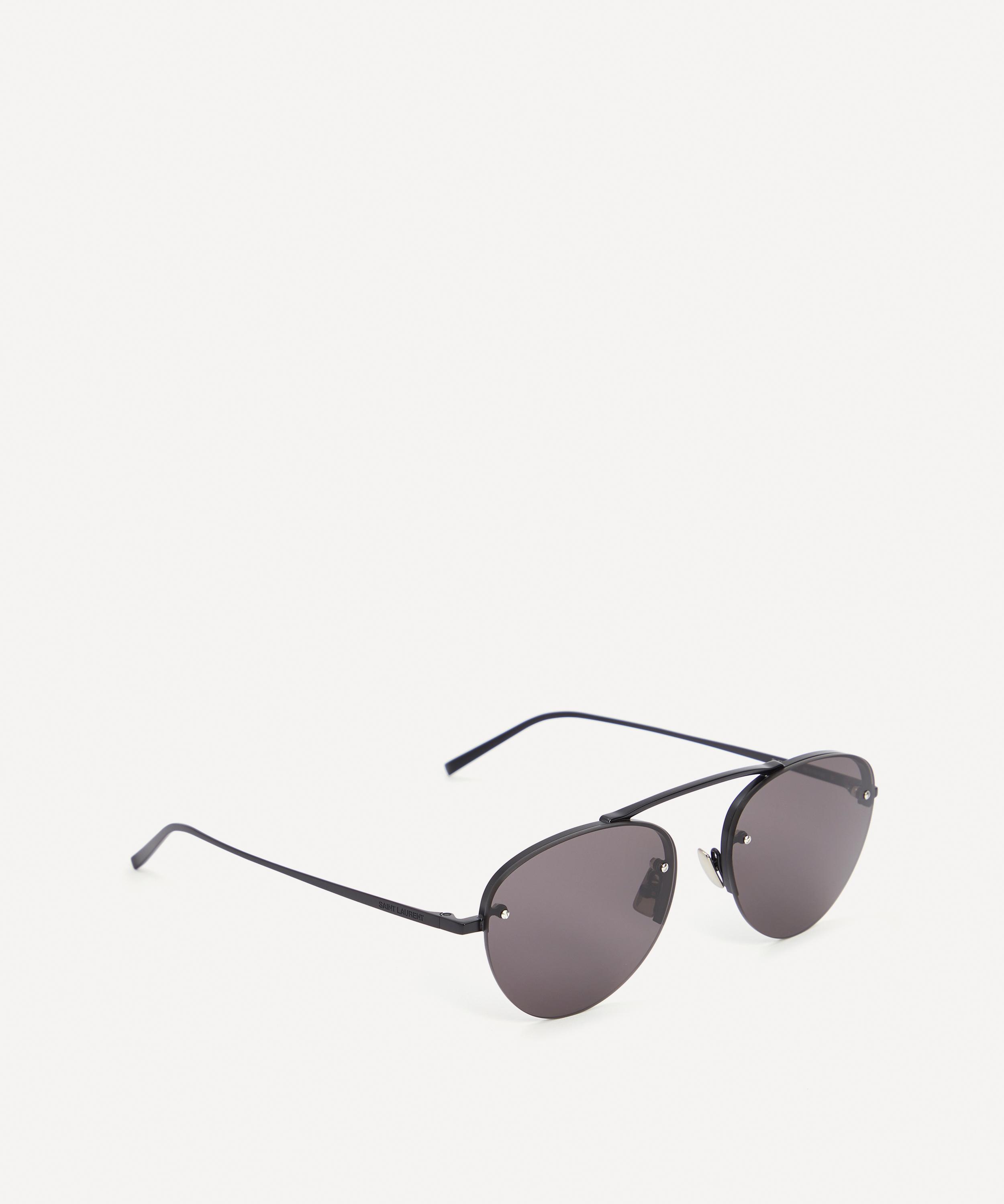 Saint laurent sales round metal sunglasses