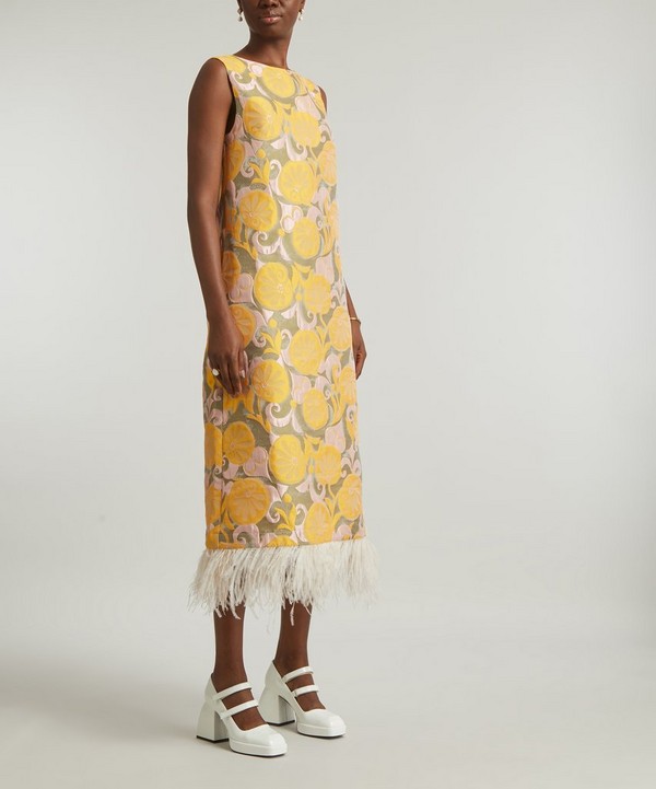 La DoubleJ - Feathered Column Dress image number 2