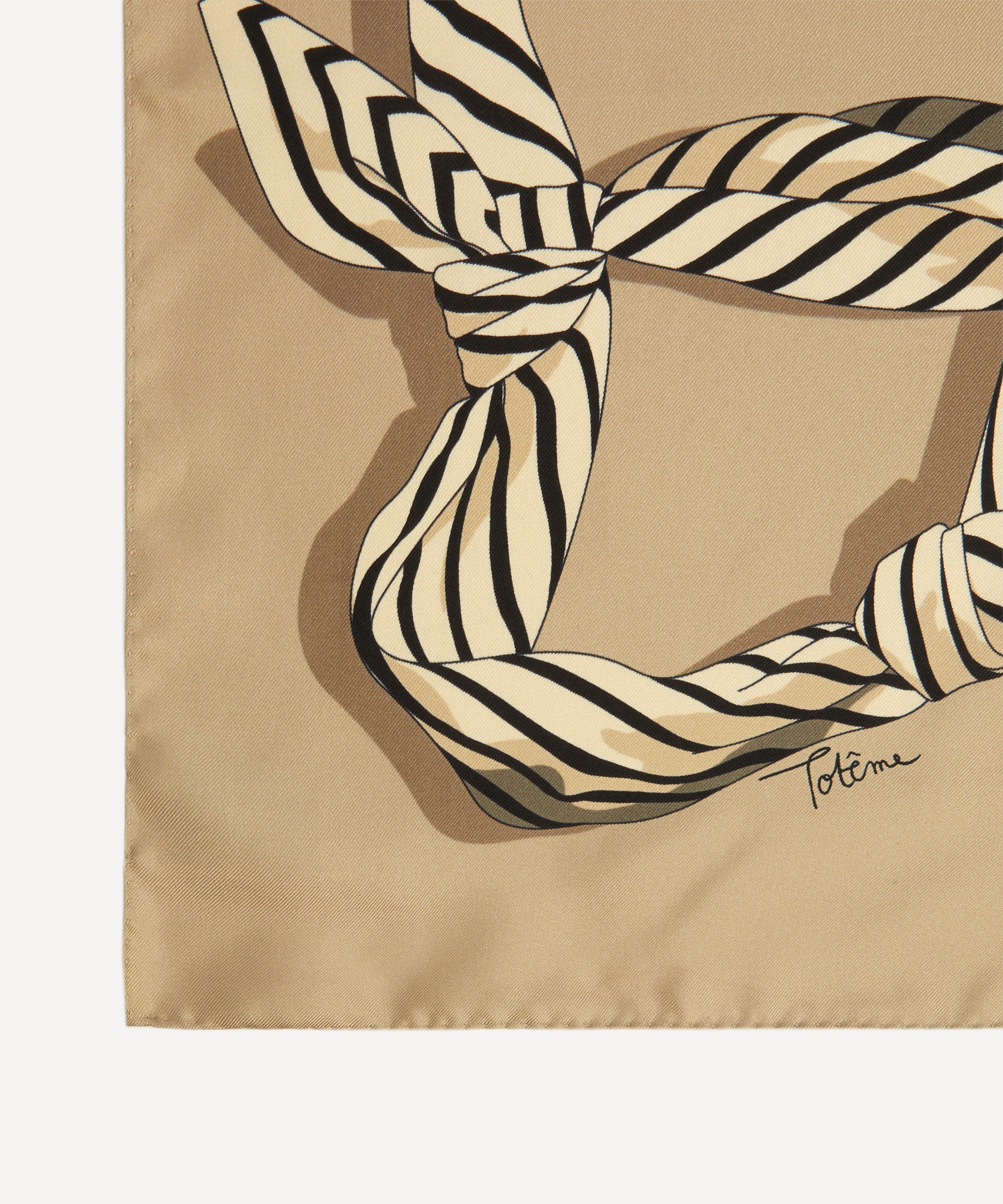 Monogram cotton-silk blend scarf by Toteme
