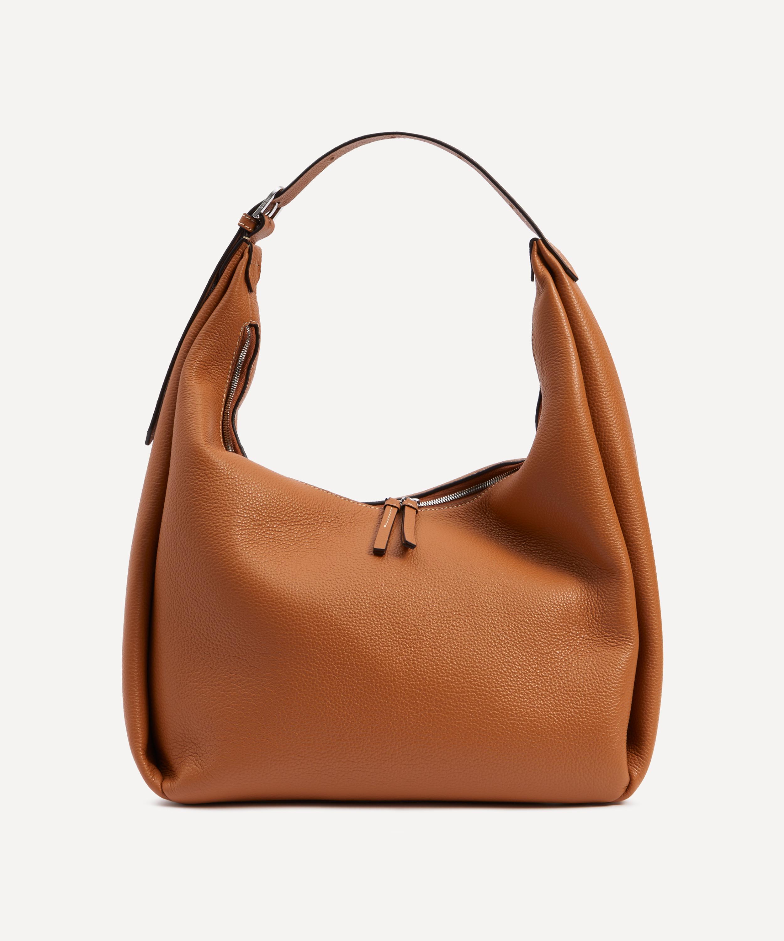 Toteme - Belt Hobo Milk Grain Leather Shoulder Bag image number 0