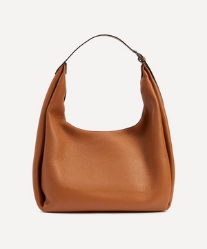 Toteme - Belt Hobo Milk Grain Leather Shoulder Bag image number 3