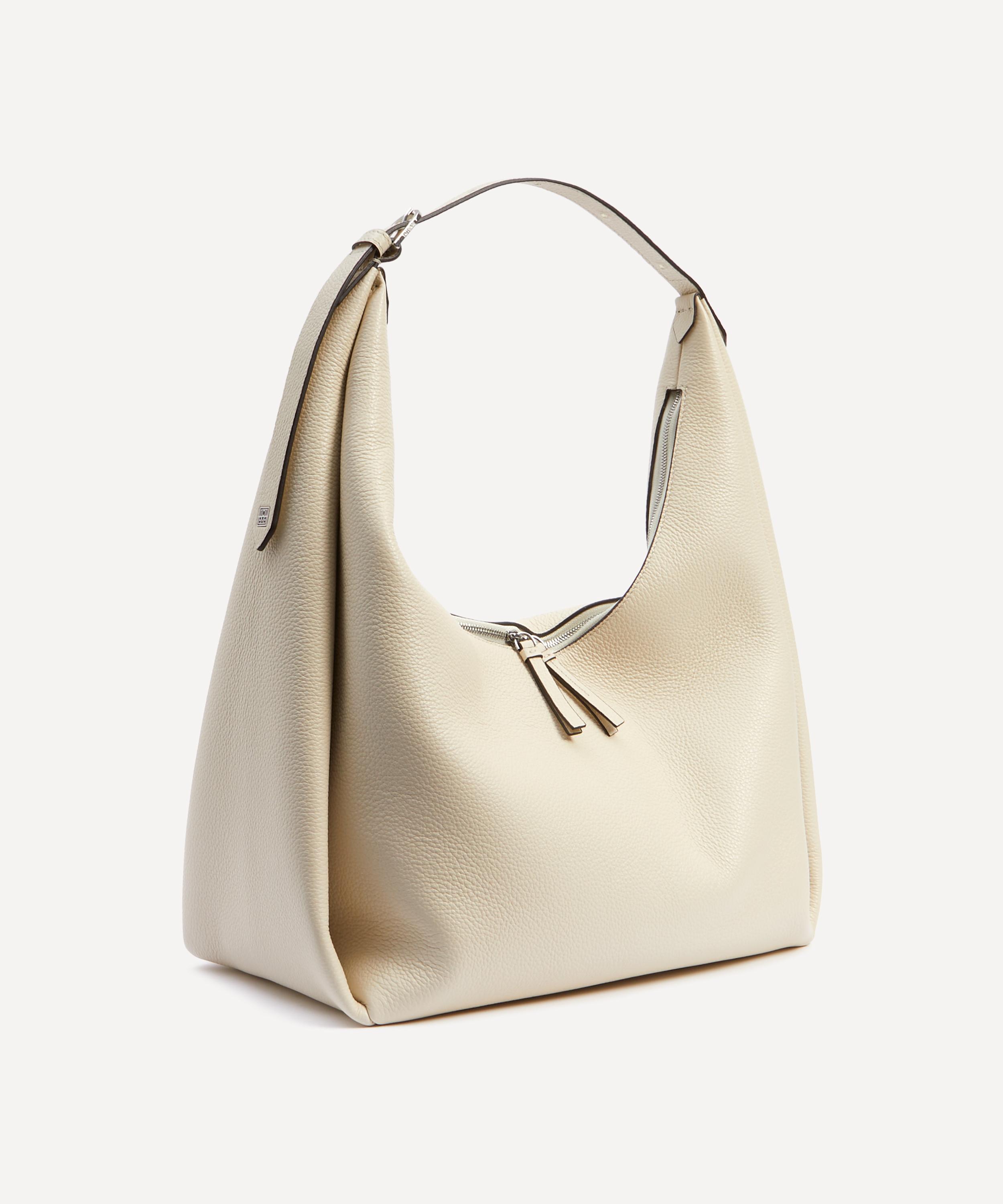 Toteme - Belt Hobo Milk Grain Leather Shoulder Bag image number 2