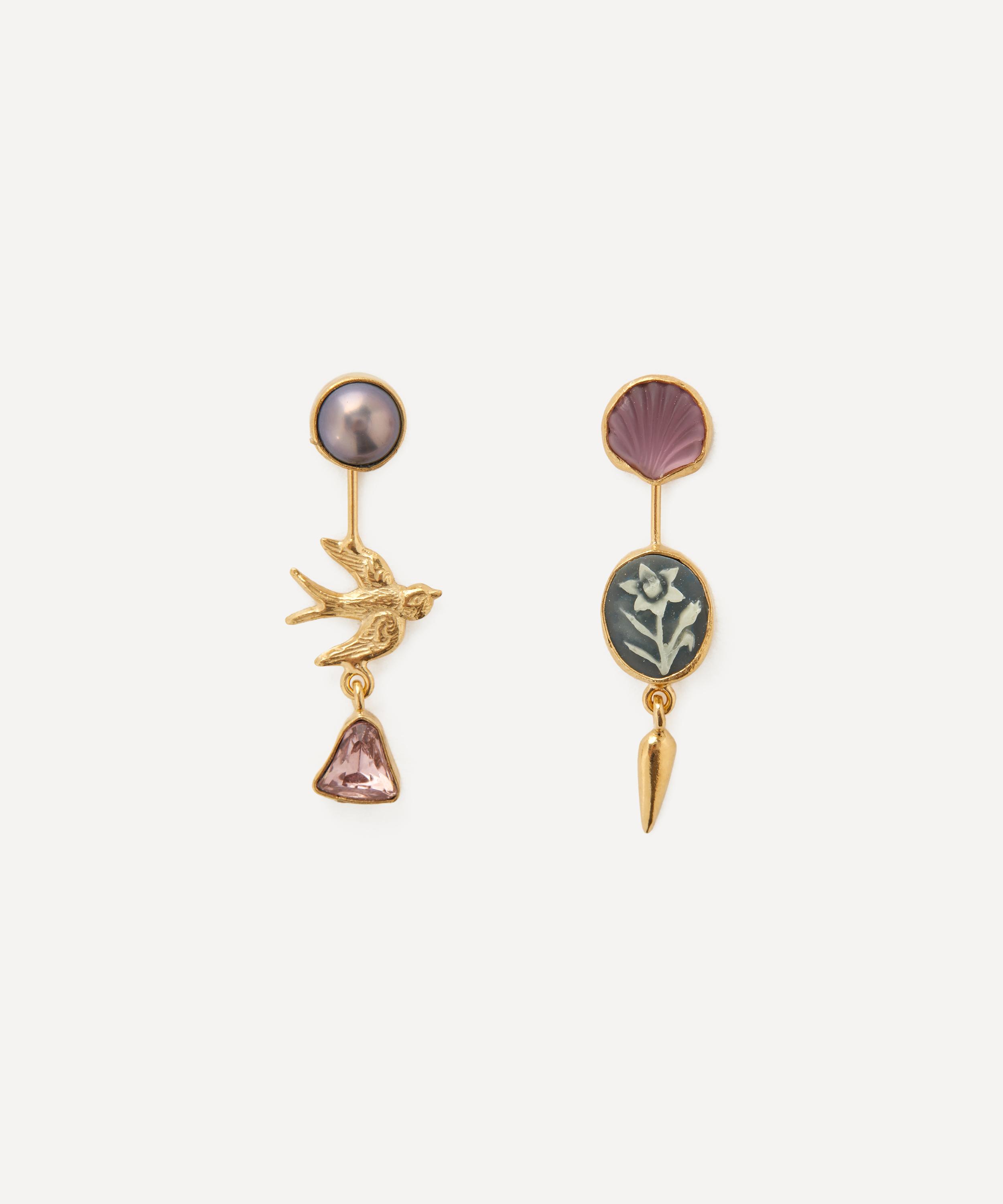 Grainne Morton - 18ct Gold-Plated Double Detachable Victorian Drop Earrings image number 0