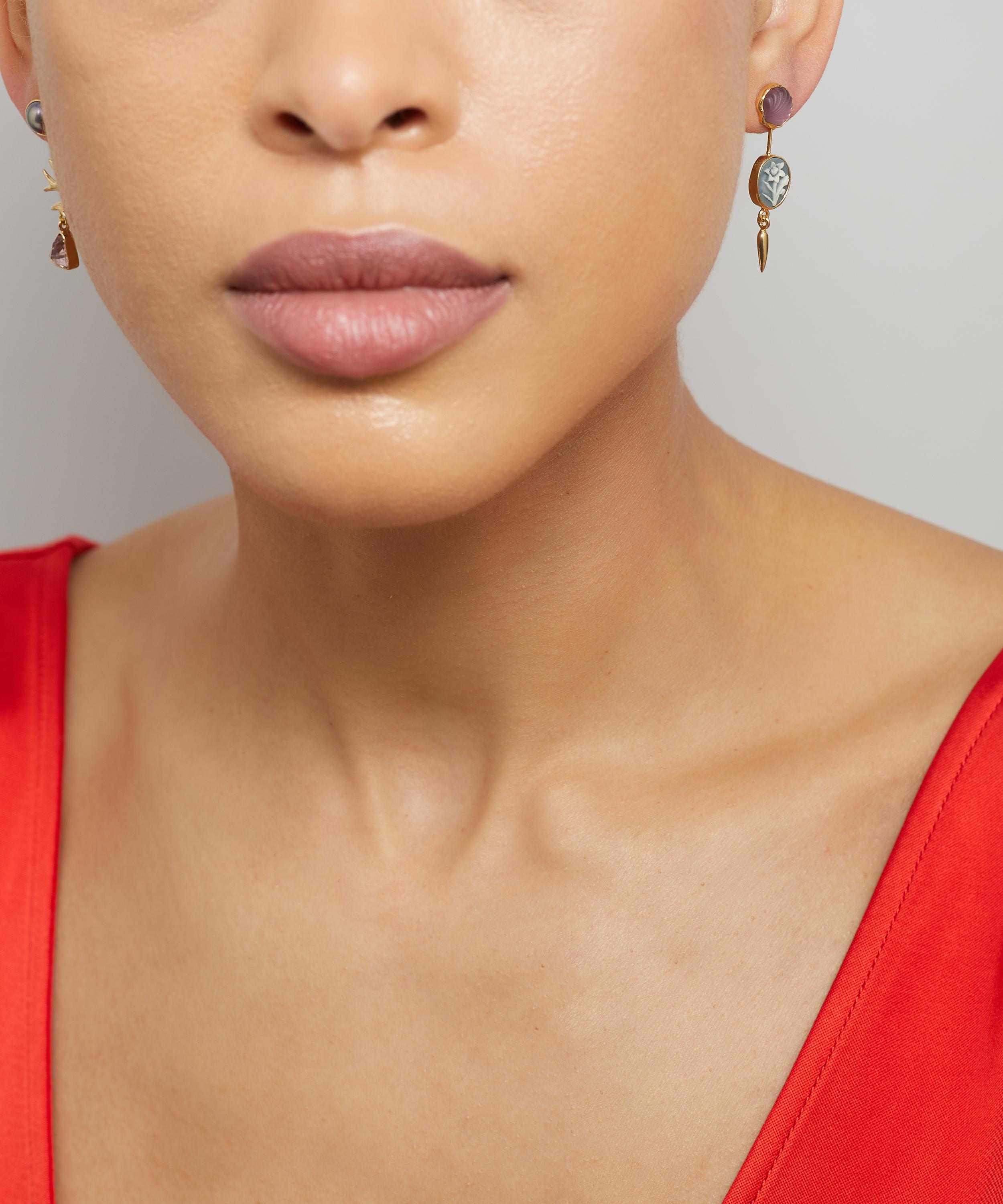 Grainne Morton - 18ct Gold-Plated Double Detachable Victorian Drop Earrings image number 1