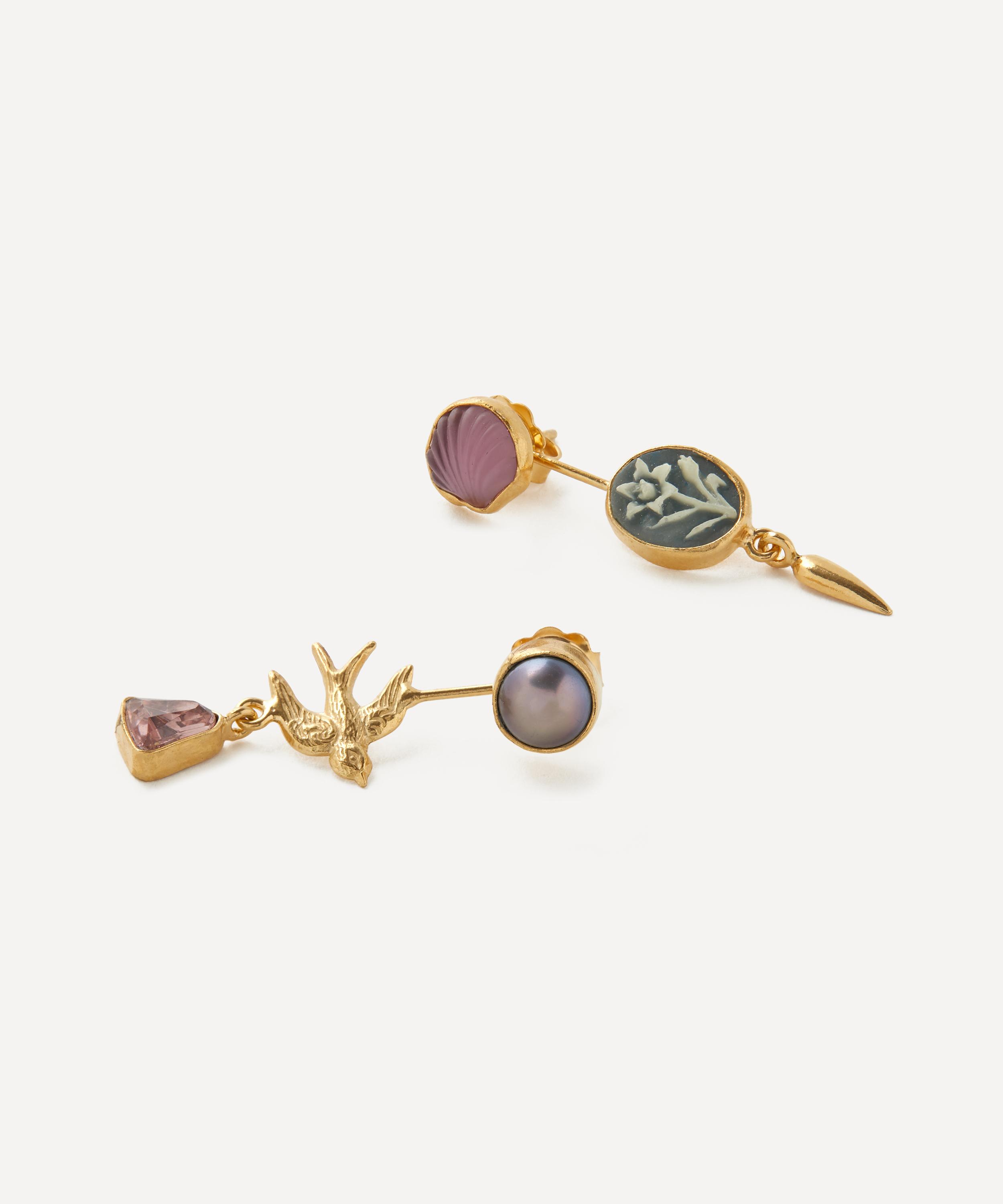 Grainne Morton - 18ct Gold-Plated Double Detachable Victorian Drop Earrings image number 2