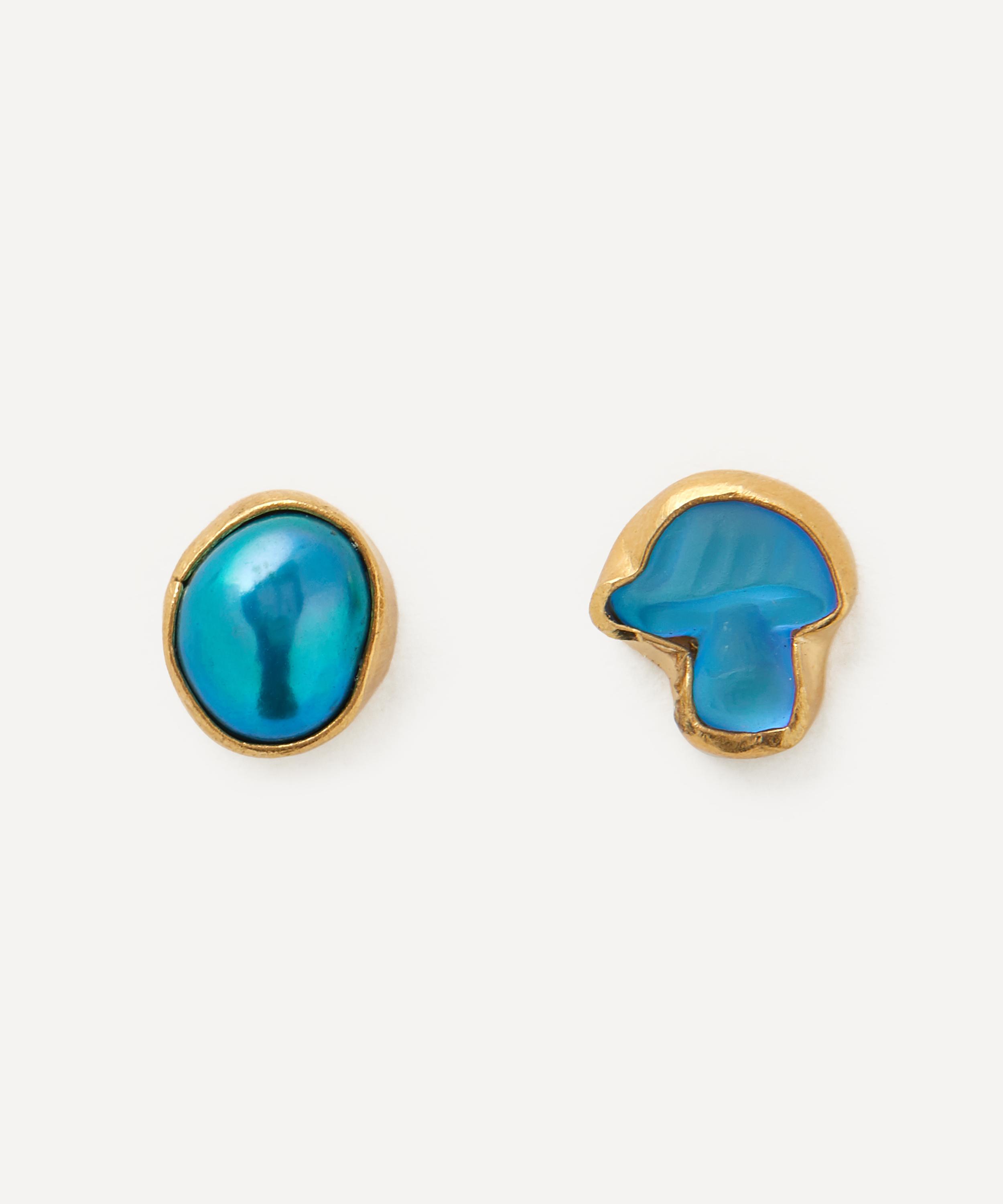 Grainne Morton - 18ct Gold-Plated Mismatched Stud Earrings image number 0