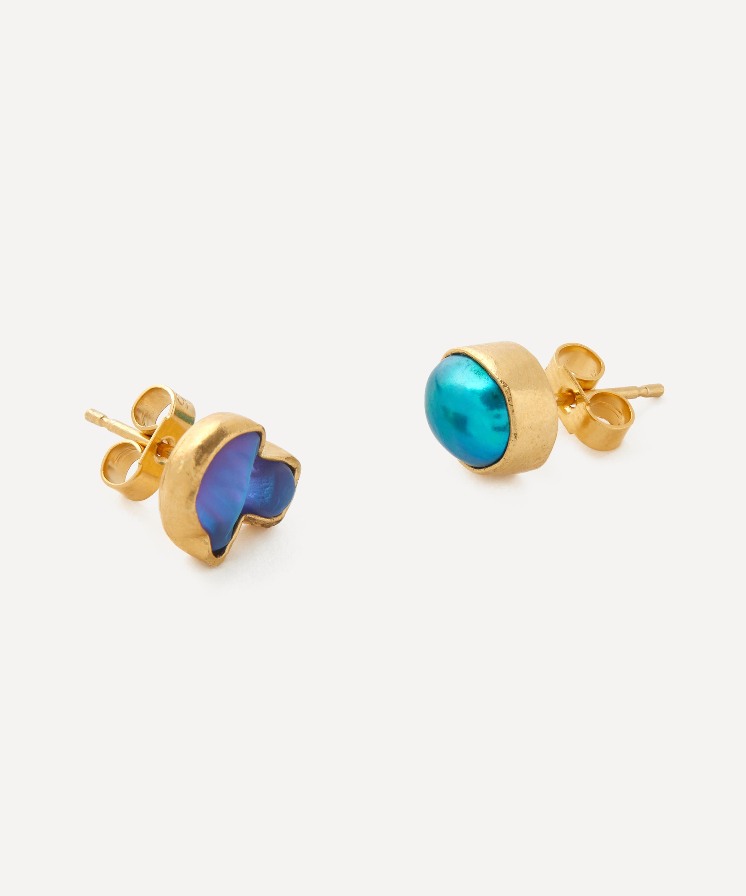 Grainne Morton - 18ct Gold-Plated Mismatched Stud Earrings image number 2