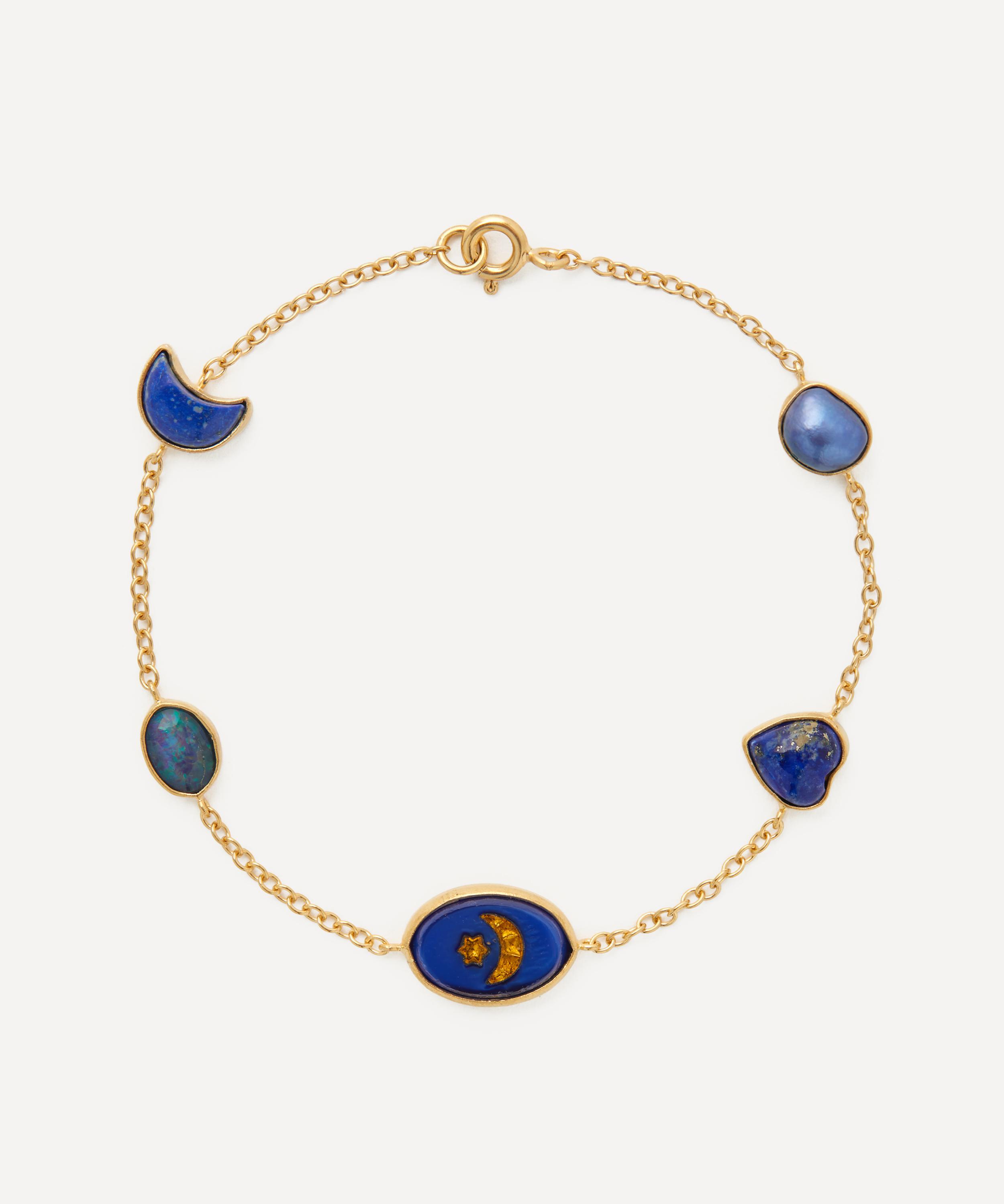 Grainne Morton - 18ct Gold-Plated Five Mini Charm Bracelet image number 0