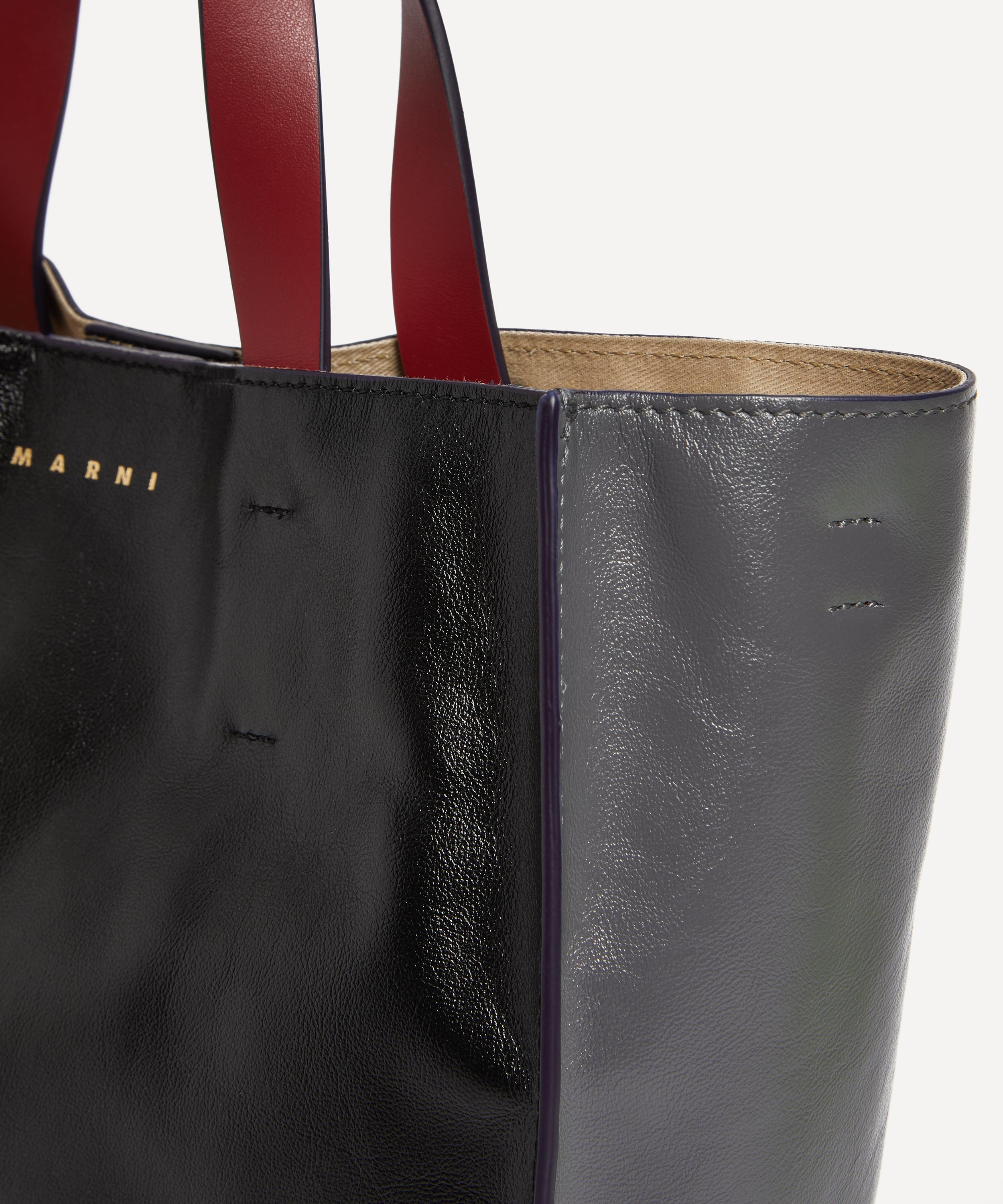 Marni colour-block leather tote bag - Black
