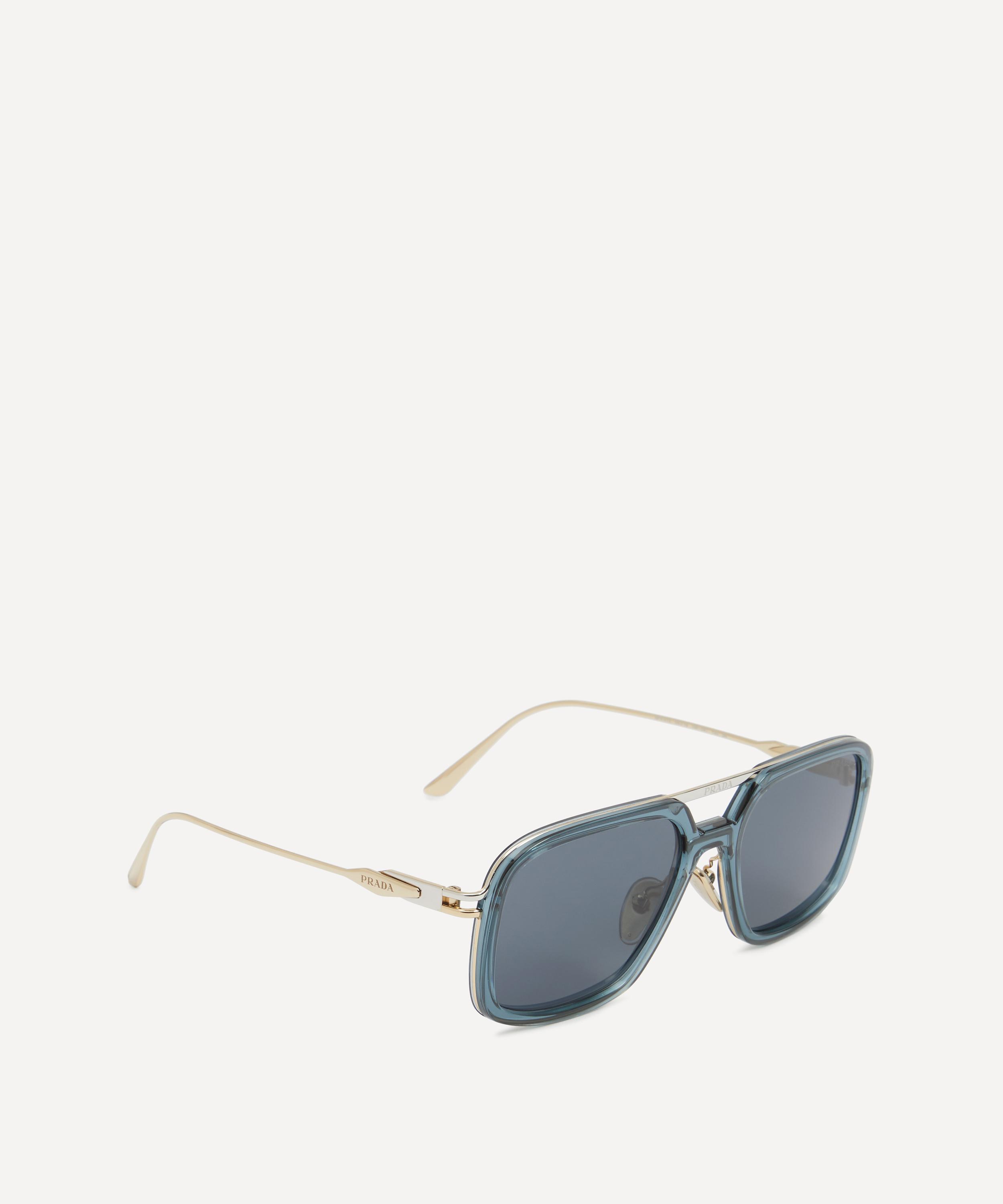 Prada square aviator sunglasses hotsell