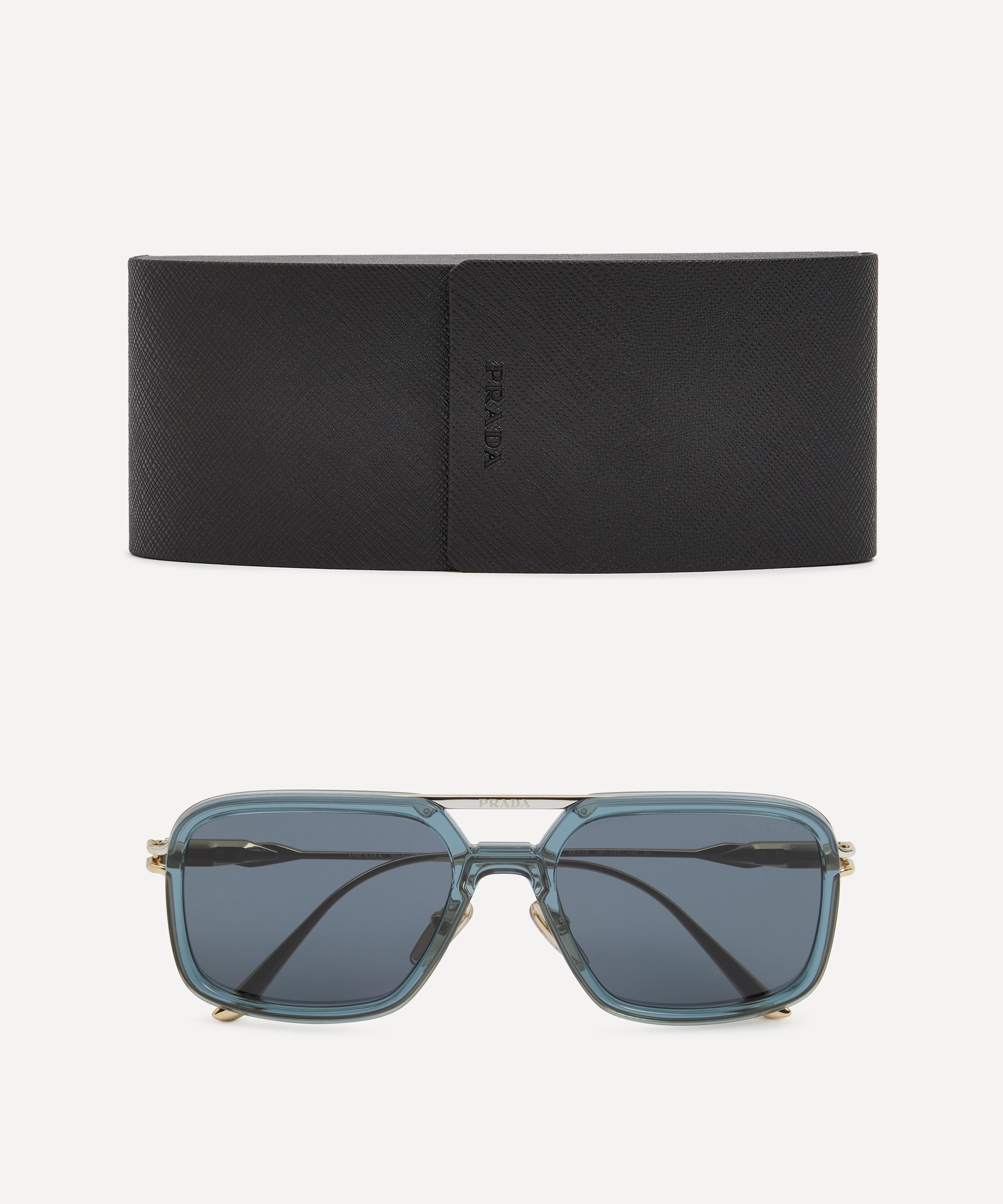 Square metal sale and acetate sunglasses