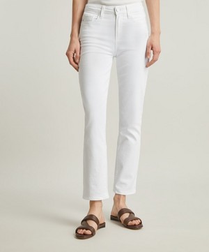 Paige - Cindy Crisp White Cropped Straight Leg Jeans image number 2