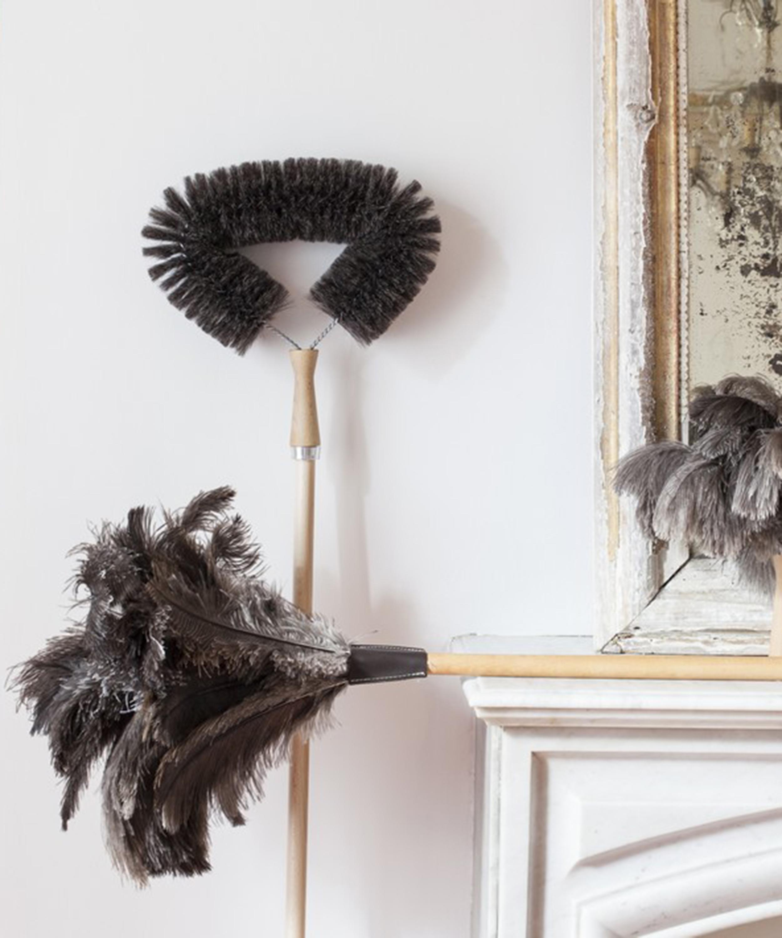 Andrée Jardin Long Handled Beechwood Ostrich Feather Duster