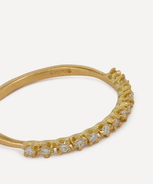 Satomi Kawakita - 18ct Gold 3mm White Diamond Anadem Band Ring image number 3