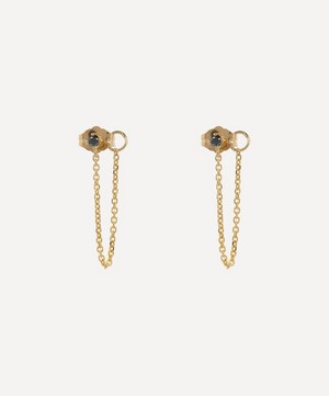 Satomi Kawakita - 18ct Gold Black Diamond Sprinkle Stud Earrings image number 0