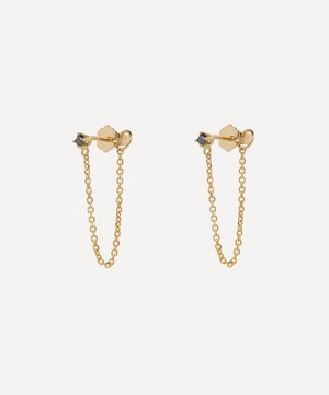 Satomi Kawakita - 18ct Gold Black Diamond Sprinkle Stud Earrings image number 2