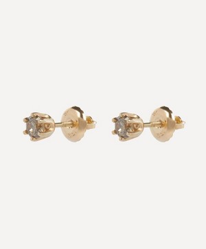 Satomi Kawakita - 14ct Gold 3.5mm Brown Diamond Stud Earrings image number 2