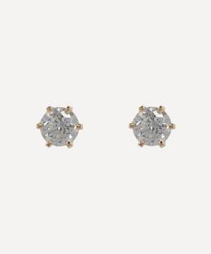 Satomi Kawakita - 14ct Gold 4mm White Diamond Stud Earrings image number 0