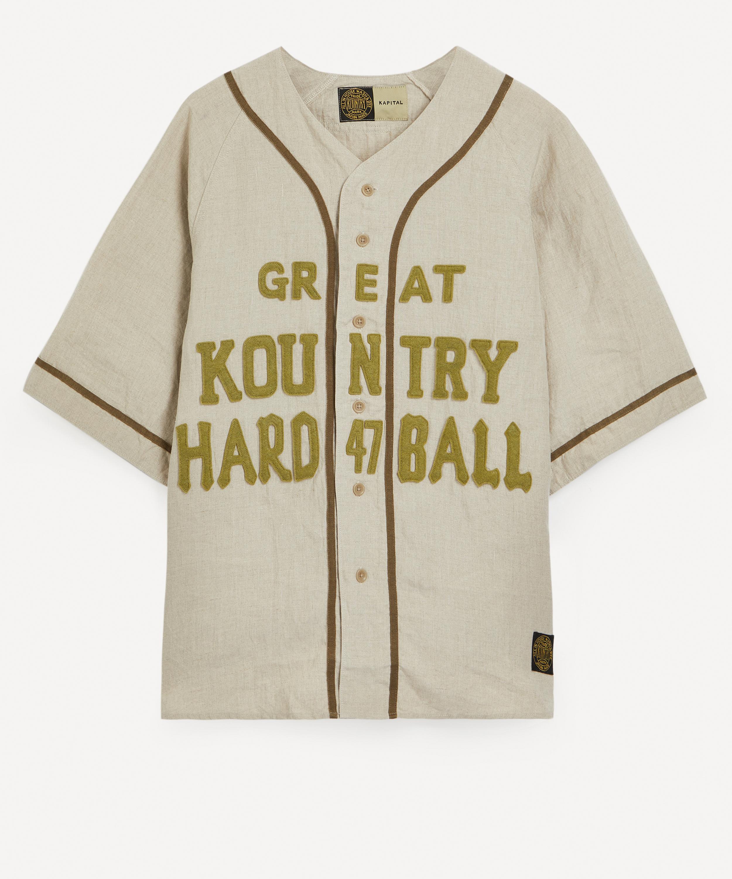 Kapital Kountry Appliquéd Linen Baseball Shirt | Liberty