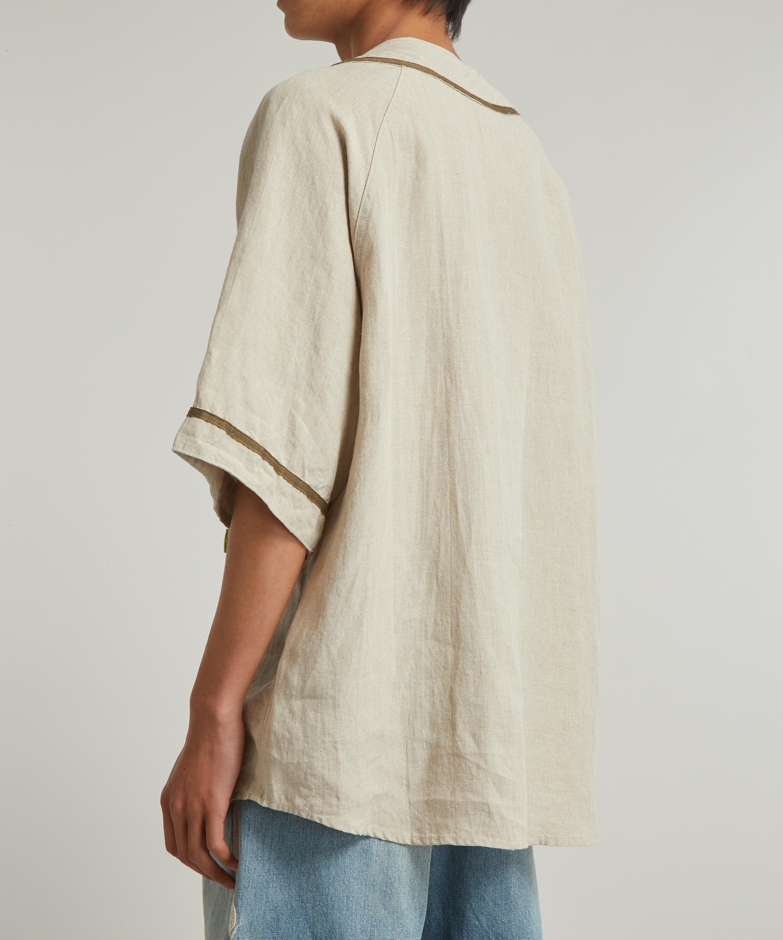 Kapital Kountry Appliquéd Linen Baseball Shirt | Liberty