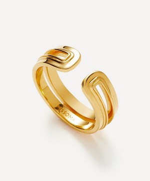 Missoma - 18ct Gold-Plated Vermeil Silver Ridge Ovate Open Ring image number 3