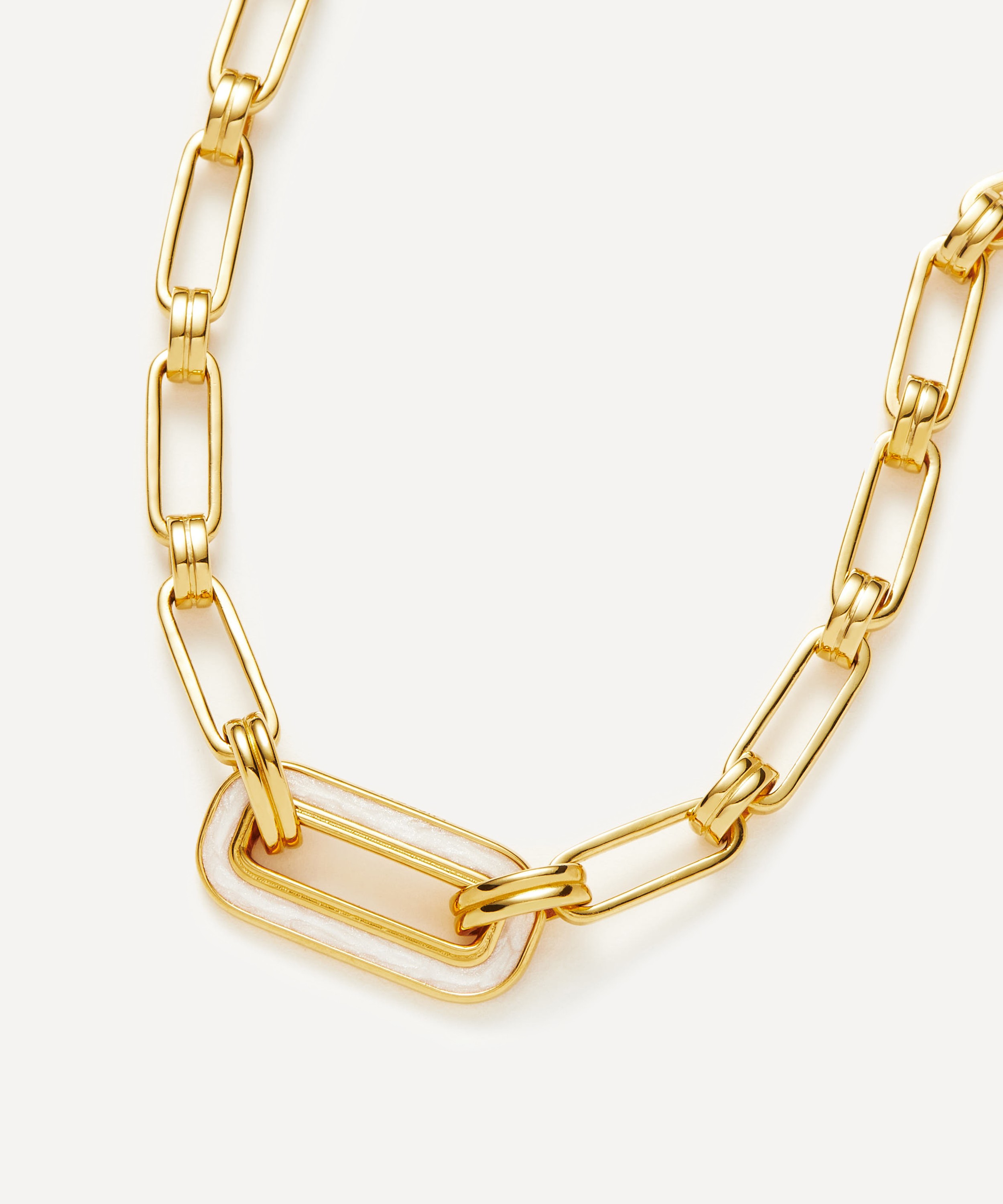 Missoma - 18ct Gold-Plated Enamel Haze Floating Pendant Chain Necklace image number 2