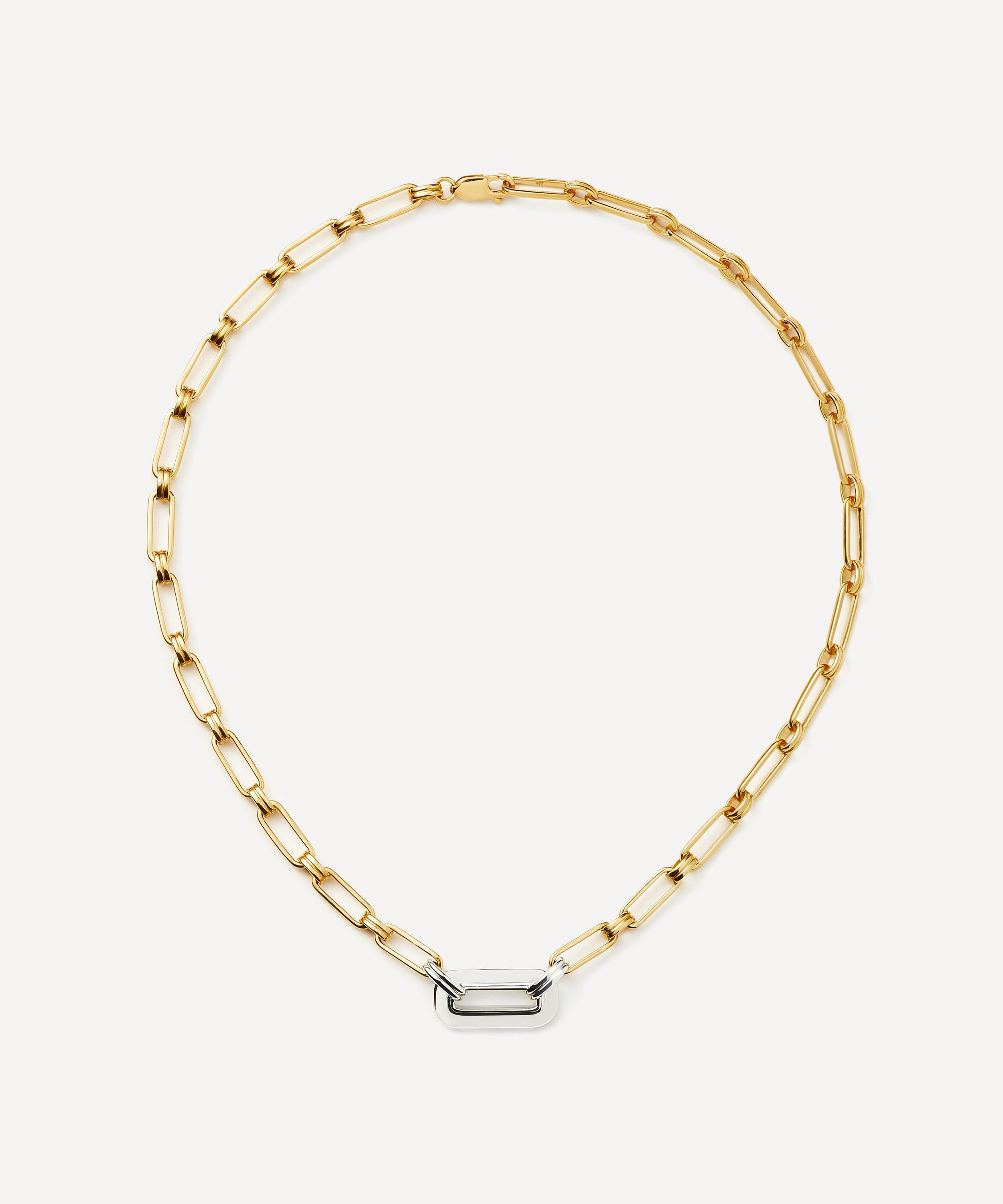 Missoma - Mixed Metal Floating Pendant Aegis Chain Necklace image number 0