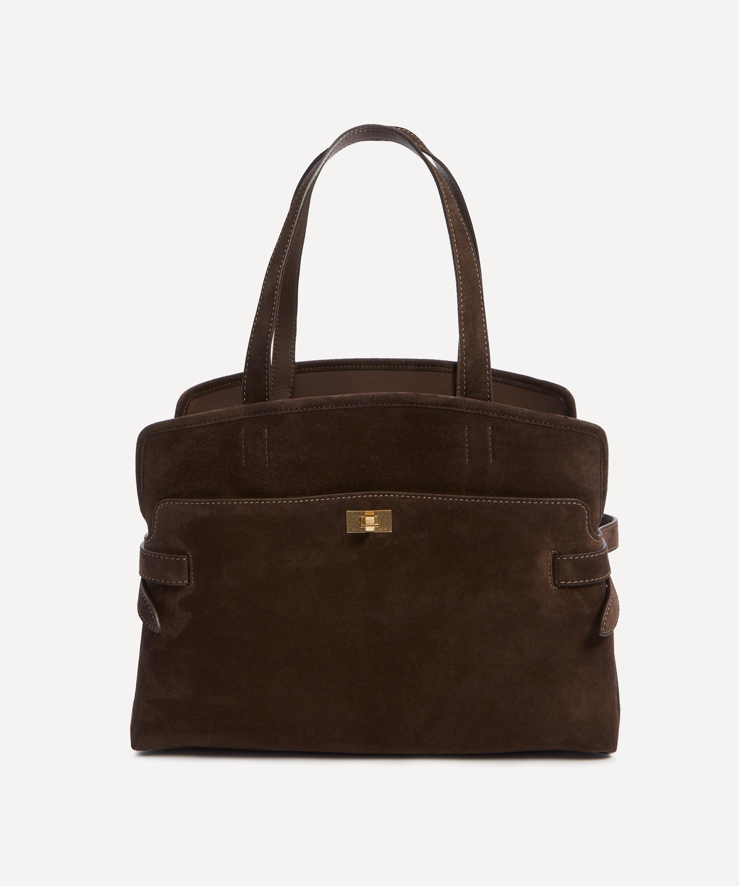 Anya Hindmarch - Wilson Coffee Suede Shoulder Bag image number 0