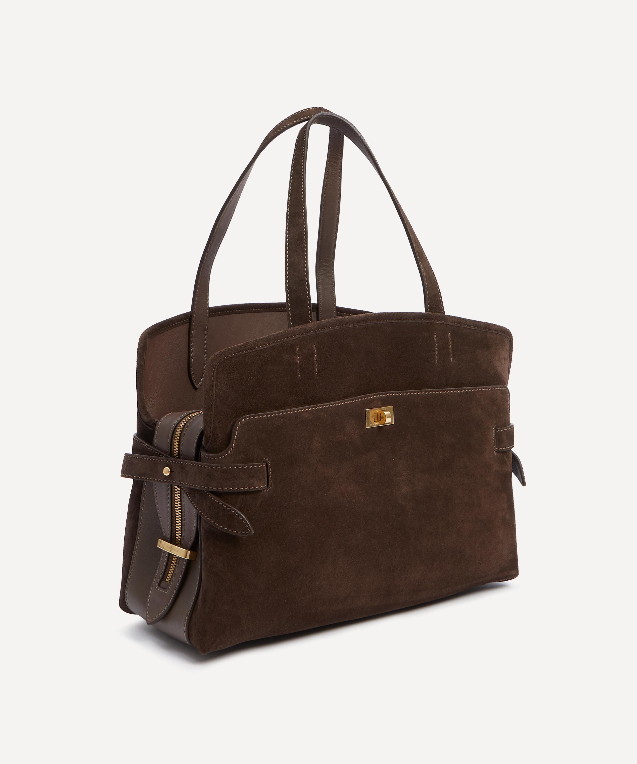 Anya Hindmarch - Wilson Coffee Suede Shoulder Bag image number 2
