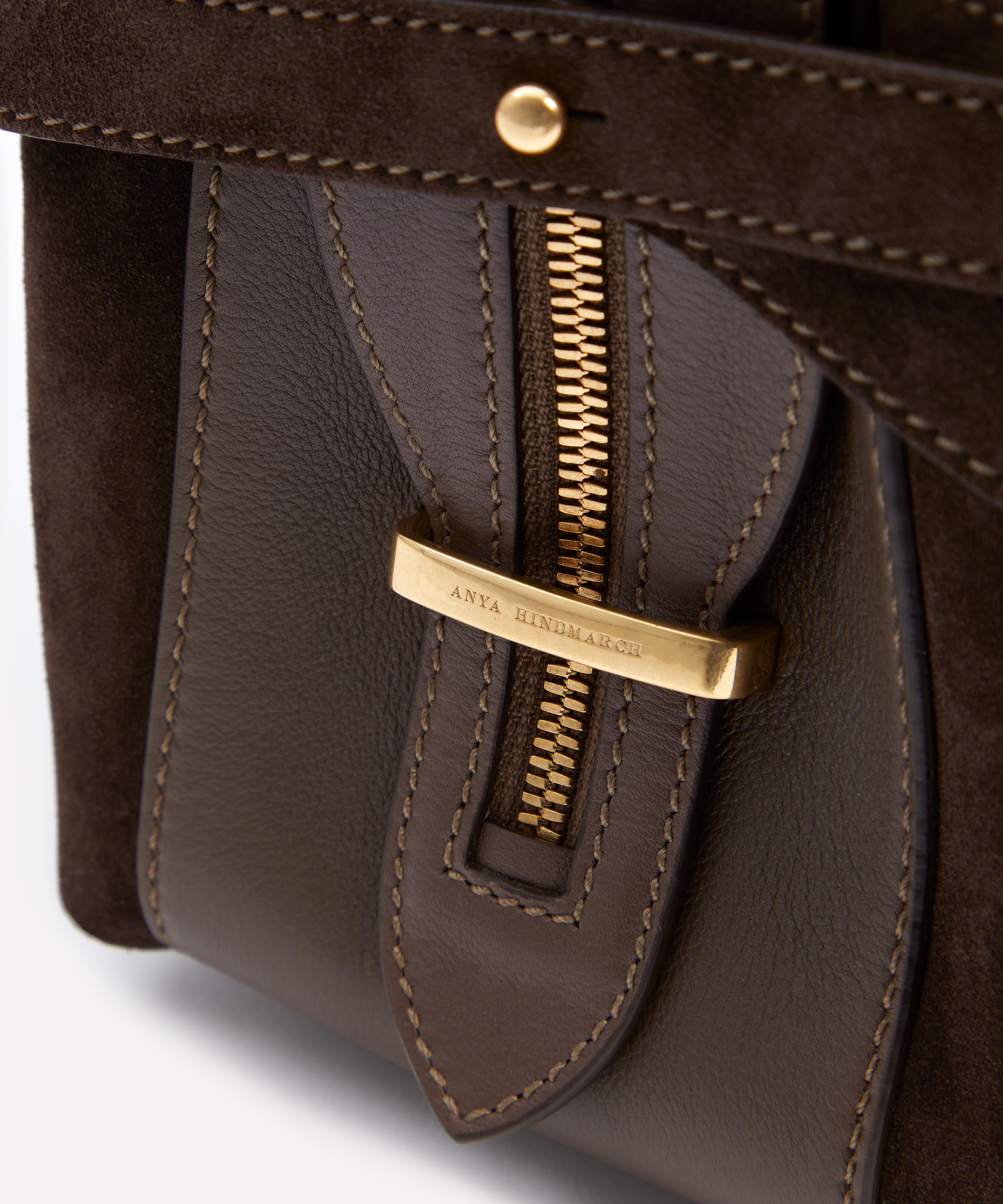 Anya Hindmarch - Wilson Coffee Suede Shoulder Bag image number 4