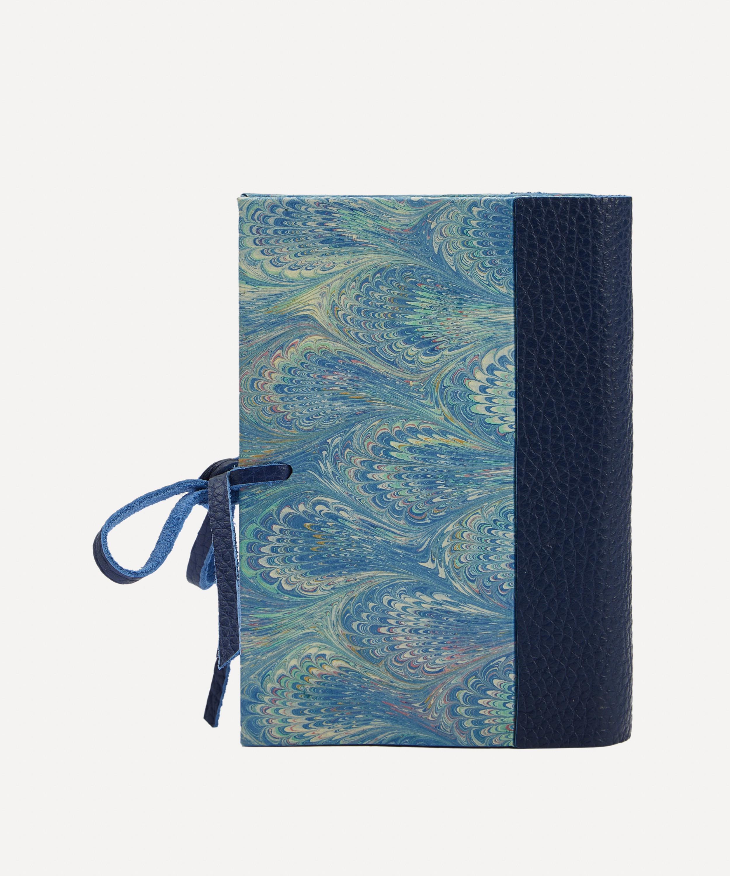 Giannini - Marbled Notebook with Leather Spine and Tie image number 2