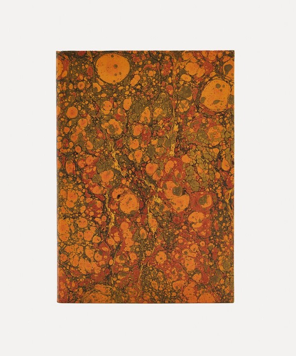 Giannini - Marbled Notebook with Orange Lining