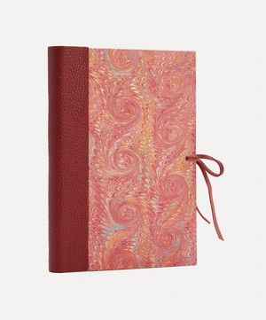 Giannini - Marbled Notebook with Leather Spine and Tie image number 1