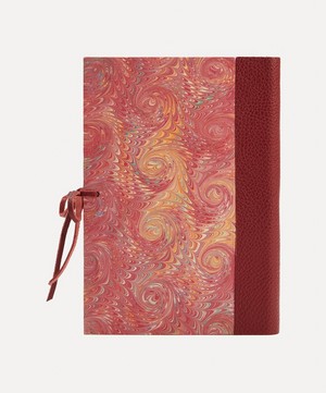 Giannini - Marbled Notebook with Leather Spine and Tie image number 2