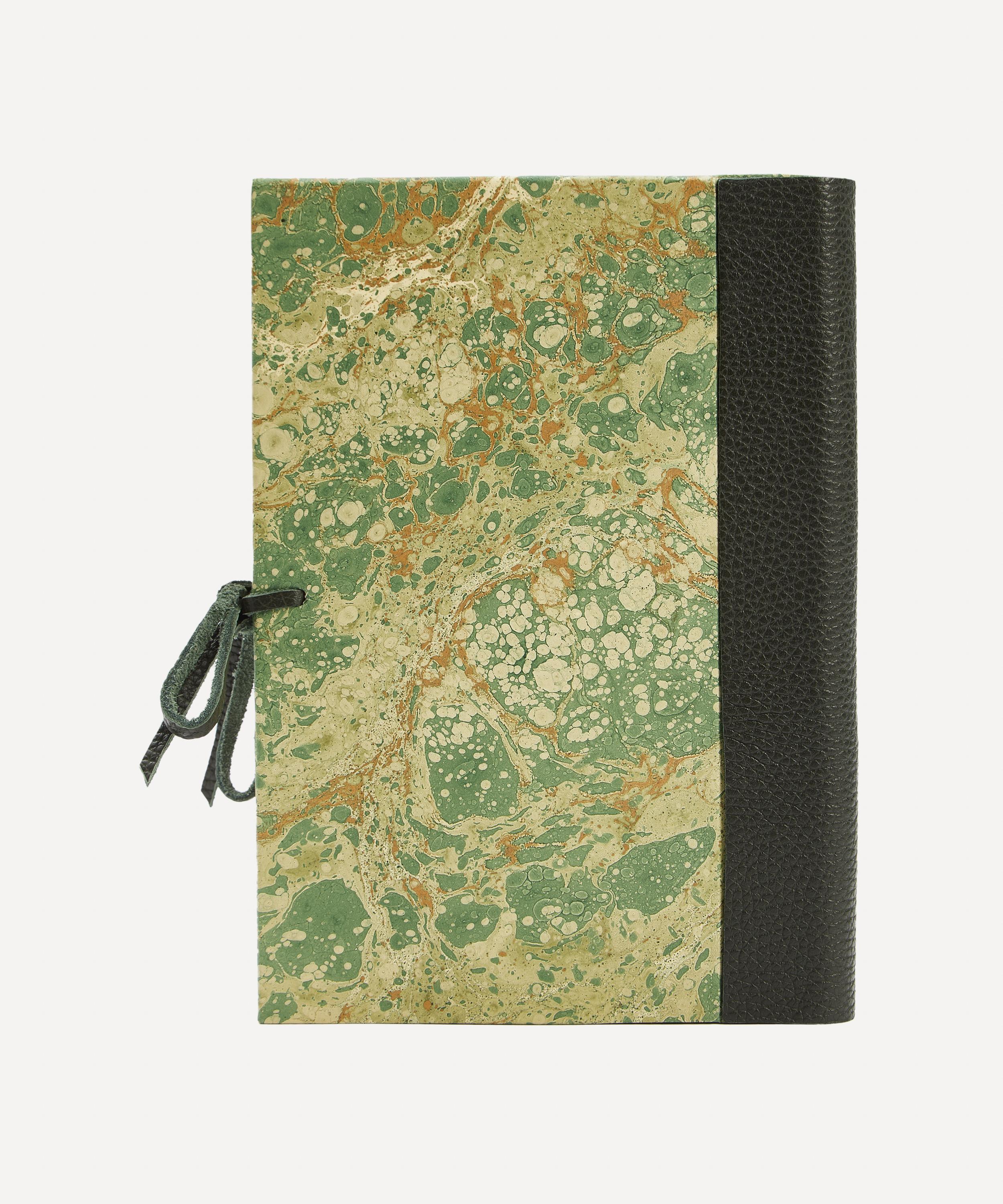 Giannini - Marbled Notebook with Leather Spine and Tie image number 2