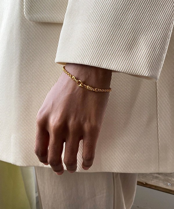 Otiumberg - Gold-Plated Vermeil Silver Locked Chain Bracelet