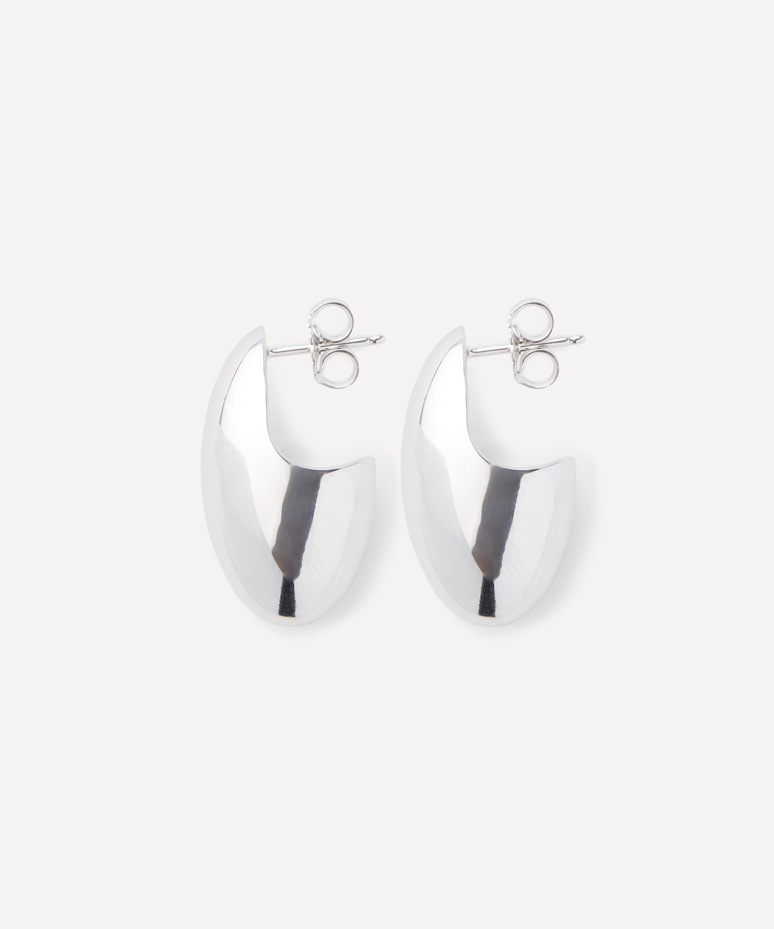 Otiumberg - Silver Pebble Stud Earrings image number 2